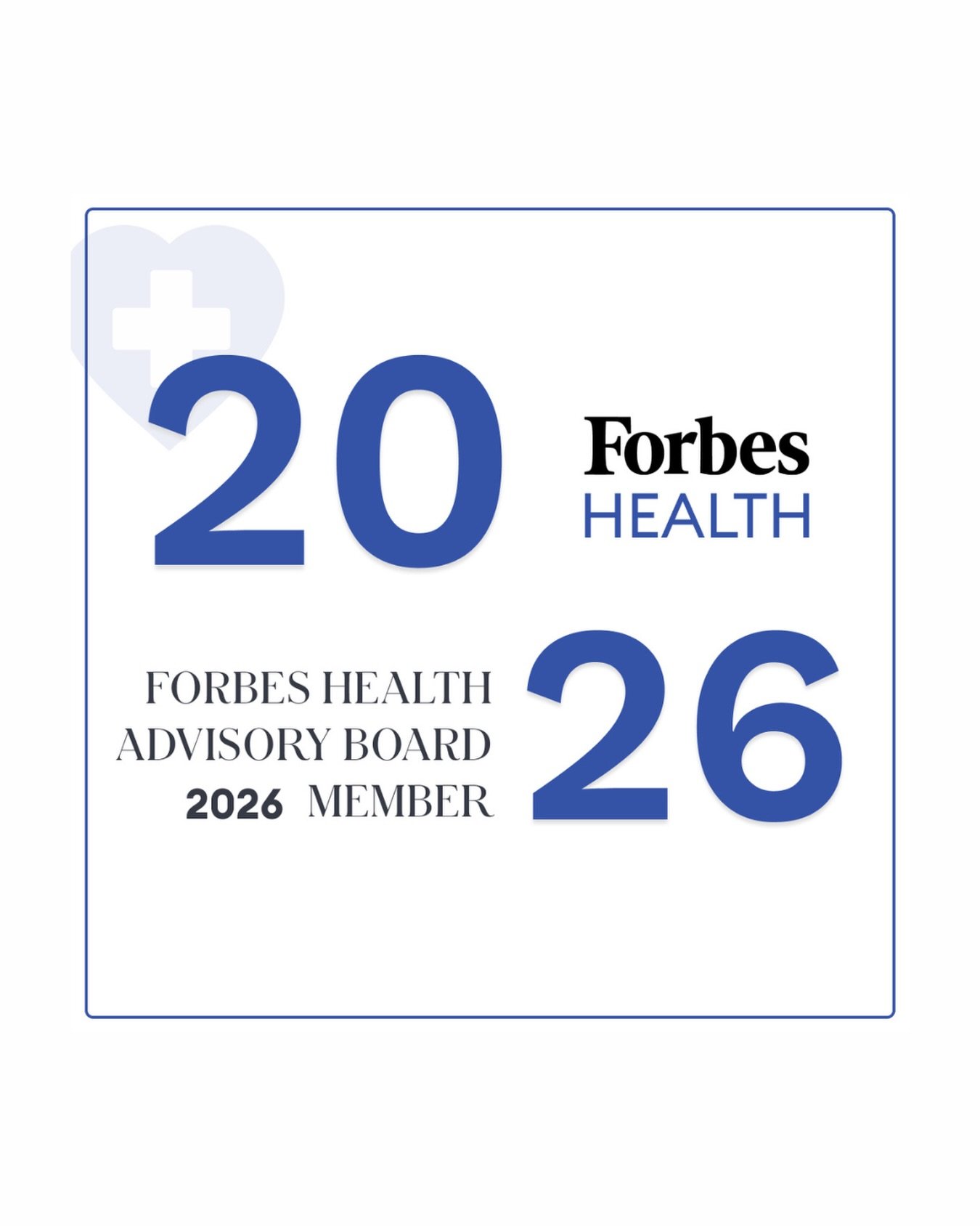 Grateful to continue serving on the Forbes Health Advisory Board (@healthonforbes), a role I&rsquo;ve held since 2022. It&rsquo;s been an honor to contribute to evidence-based, accessible health journalism, and I&rsquo;m excited to keep collaborating