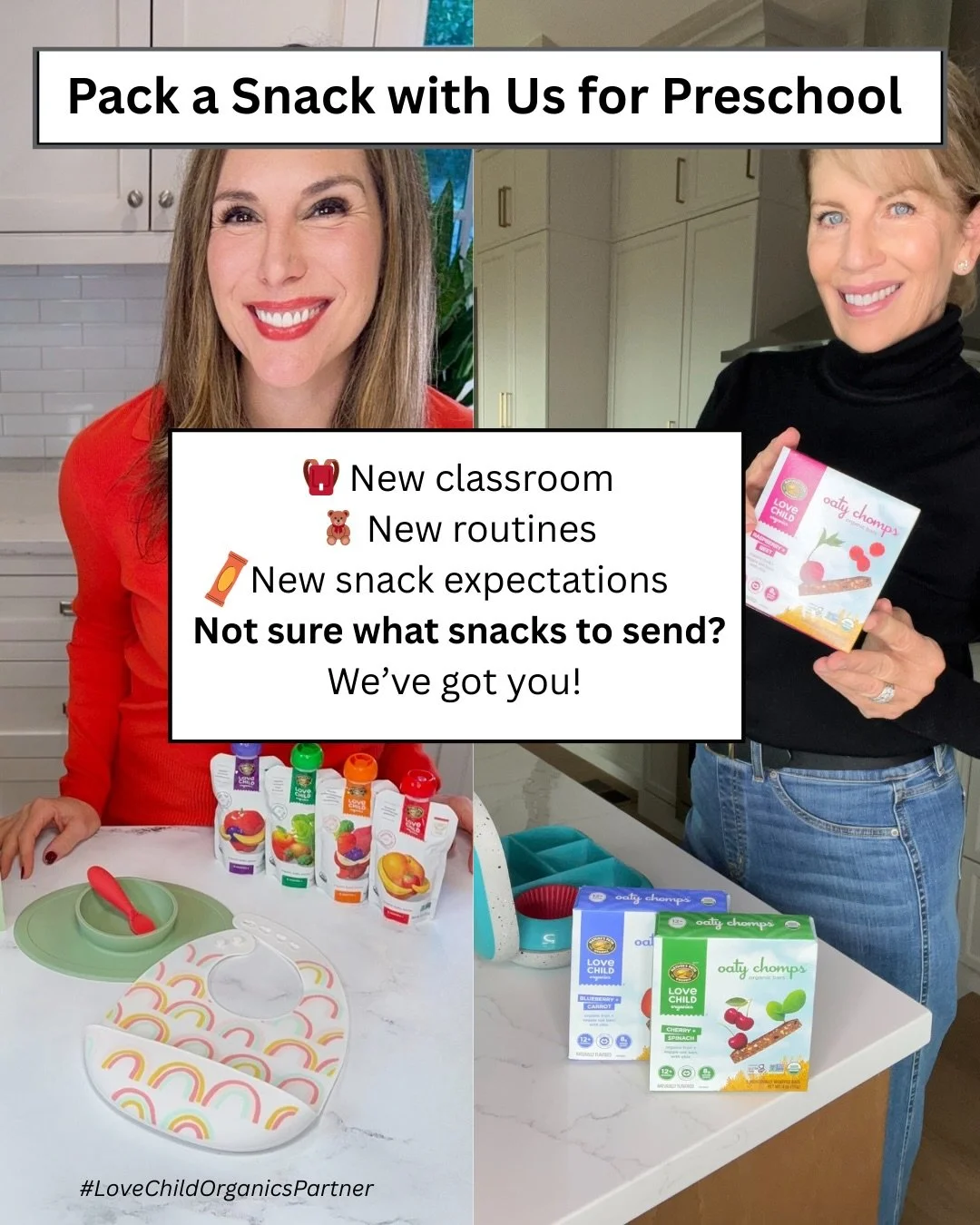 In partnership 💛 with @lovechildorganics, we know the start of anything new for kids is stressful, especially true if they tend to be picky about snacks! ⁠
⁠
January often means a new classroom, new routines, and for many toddlers, the very first ti