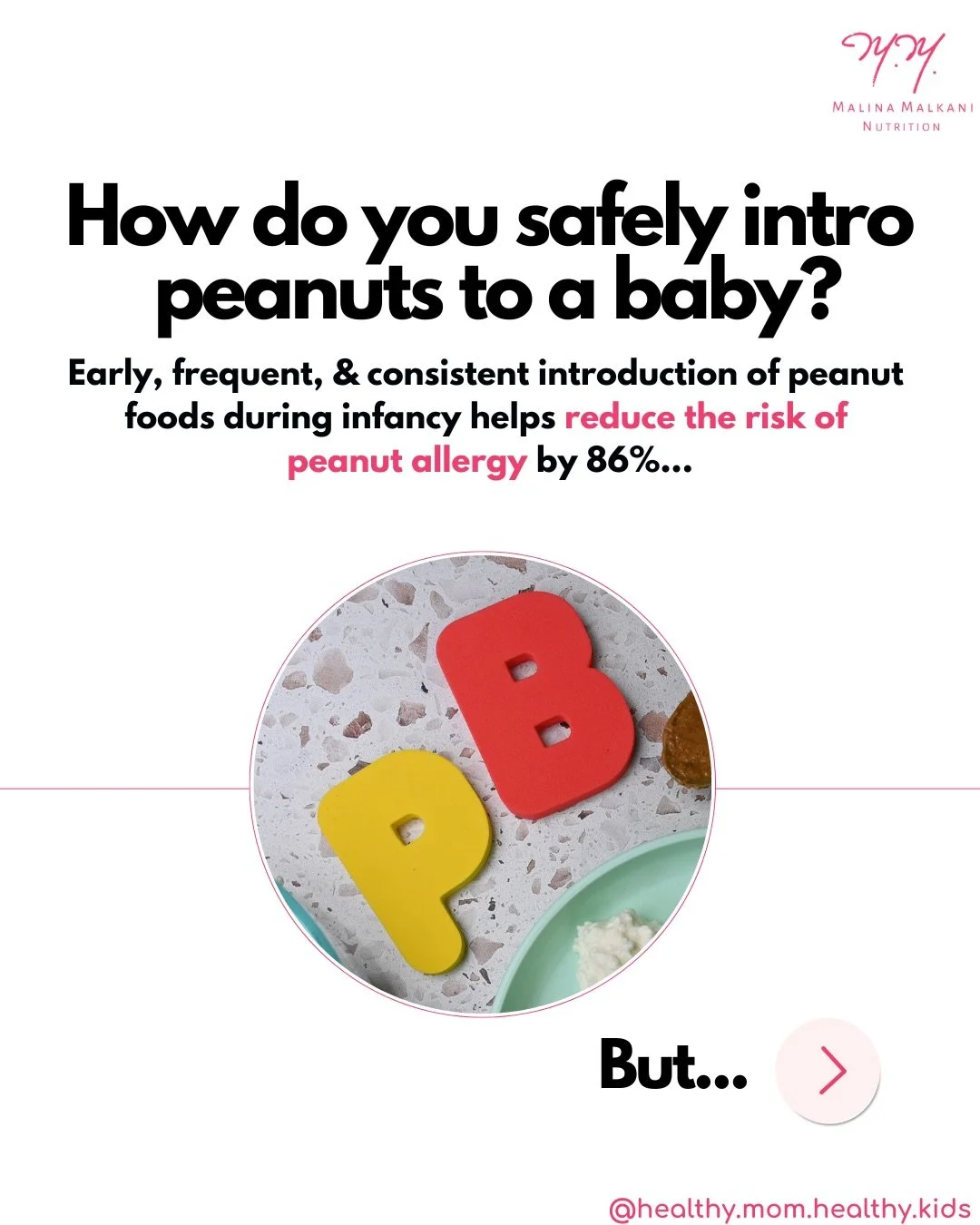 It&rsquo;s #NationalPeanutDay! Introducing peanut foods to your baby can feel scary, but it doesn&rsquo;t have to be. 🥜👶⁠ Let&rsquo;s chat about why early and consistent peanut introduction during infancy is so important 🥰⁠
⁠
Most babies aren&rsqu