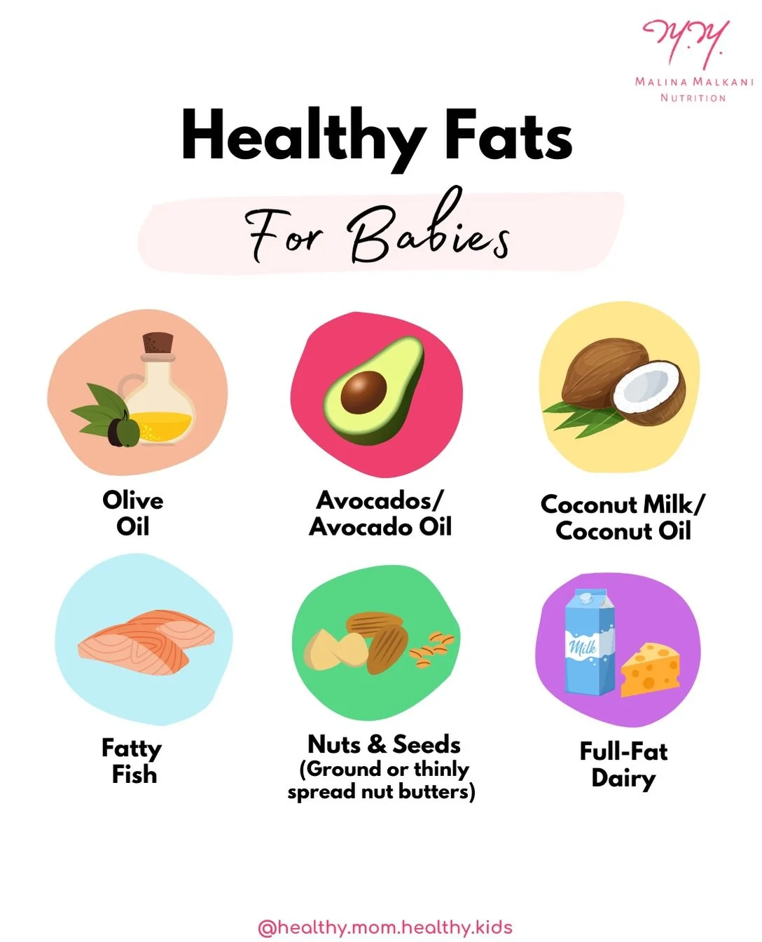 ❓Ever wonder which types of fat are best for babies - and which foods contain them?⁠⁠ Save this as a guide for later! ⁠
⁠⁠
Fat is an essential nutrient that is especially important during infancy, because it&rsquo;s needed for neurological developmen