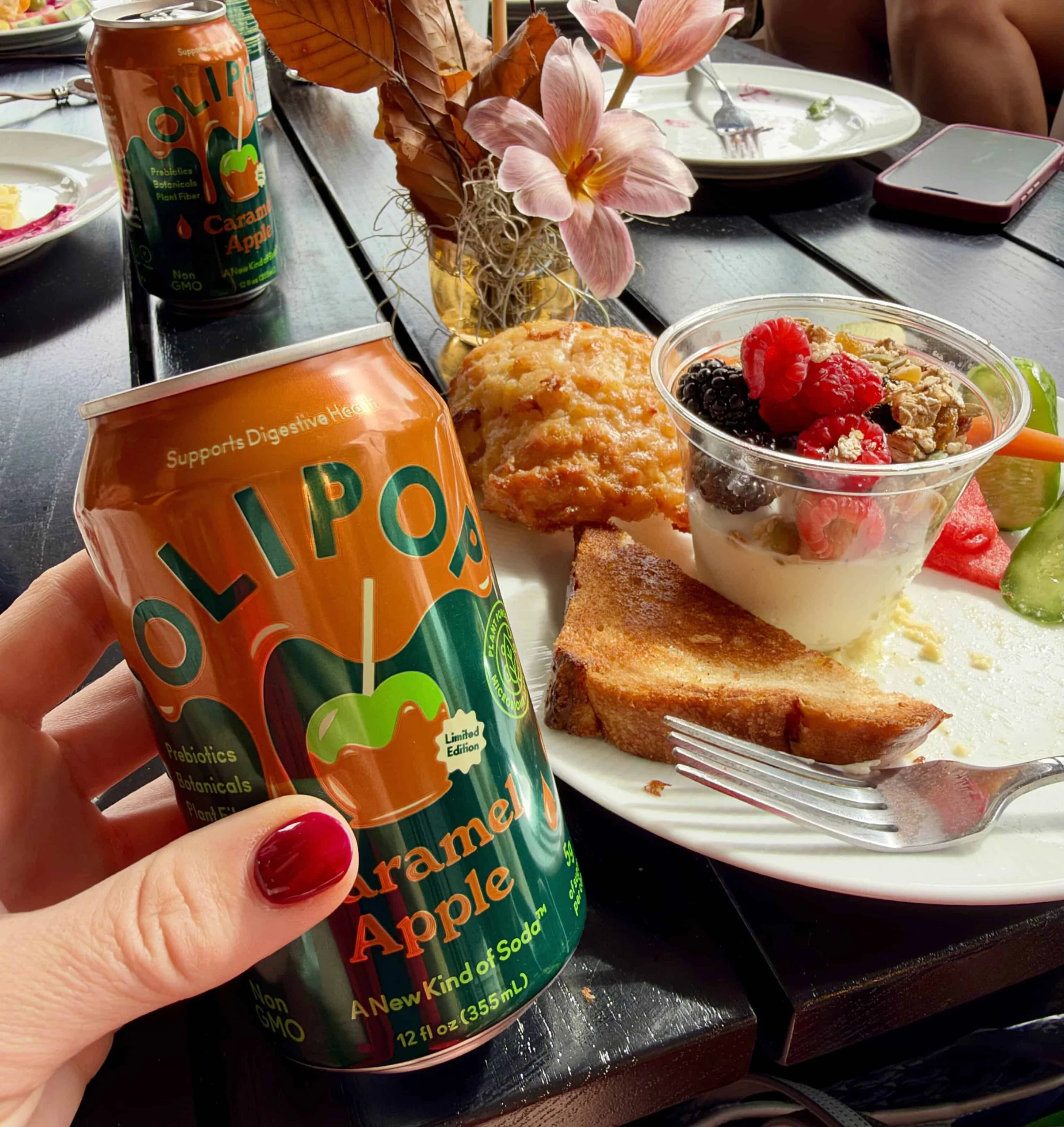 Ollipop Prebiotic Fiber Soda Caramel Apple Flav