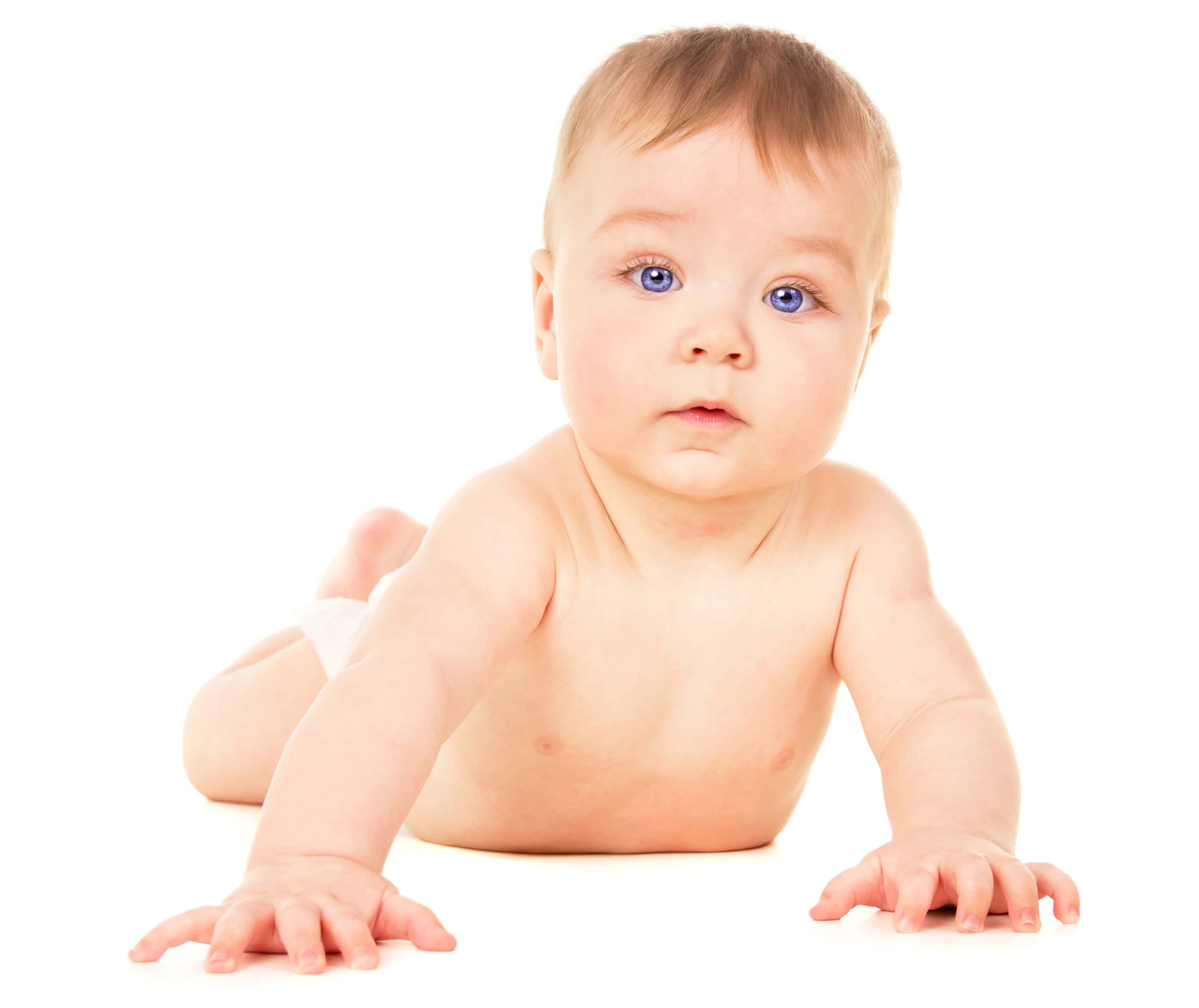 Infant on tummy trying to crawl