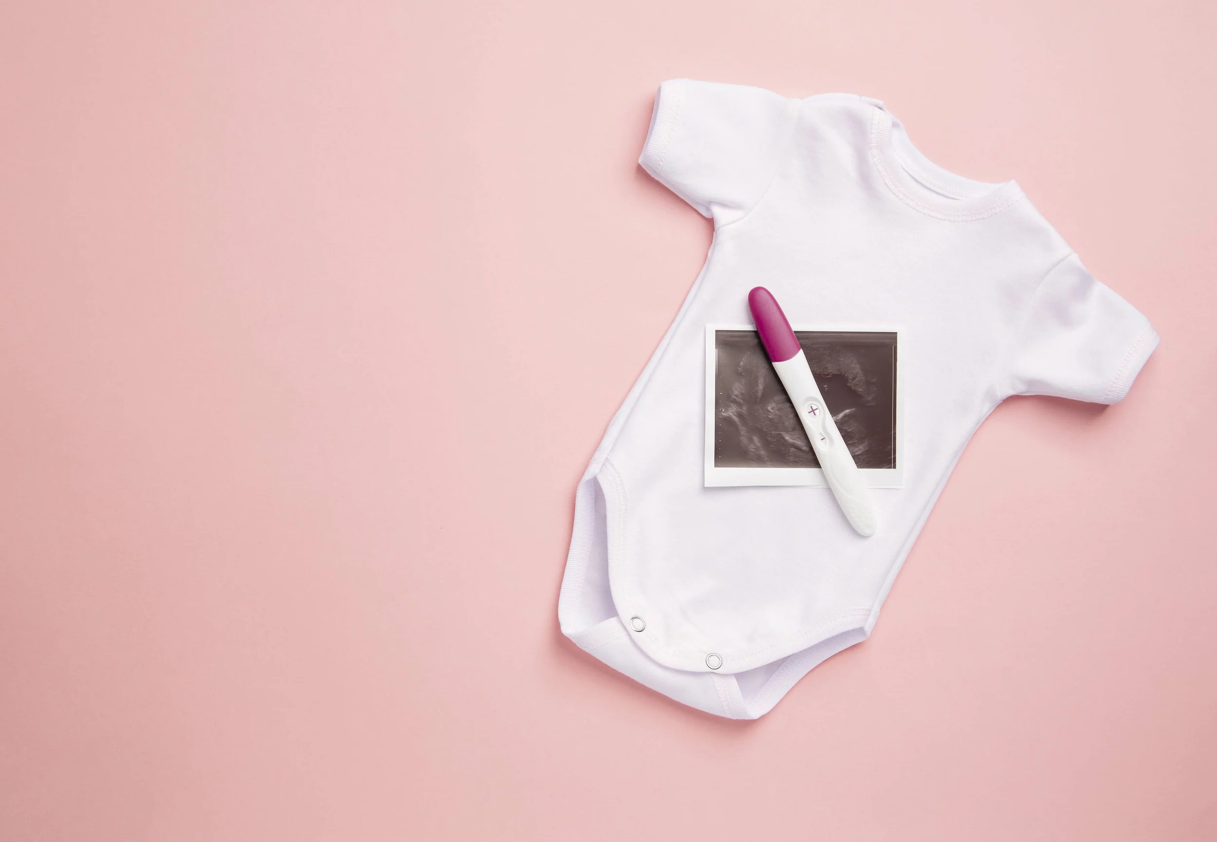 Pregnancy Test, Sonogram Results, Baby Clothes