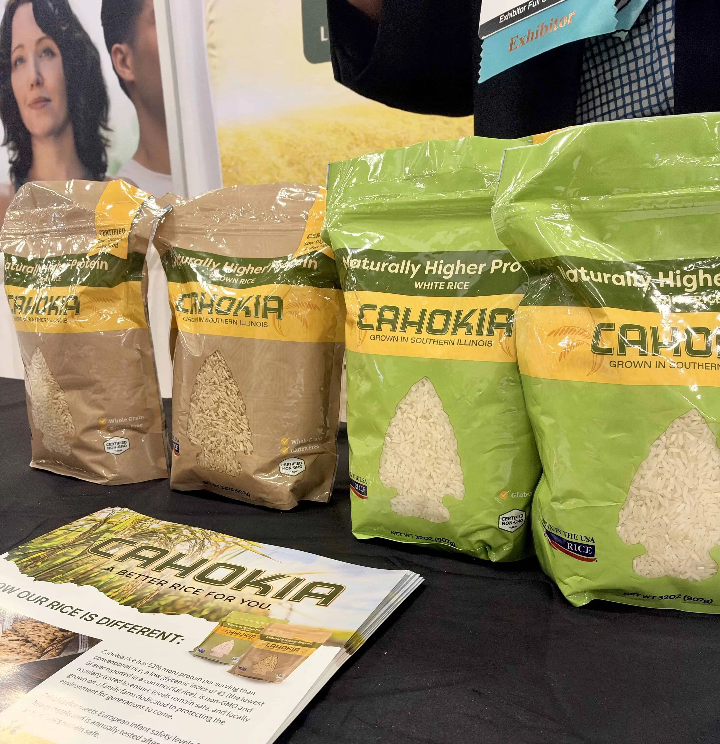Bags of Cahokia Rice at FNCE, 2026
