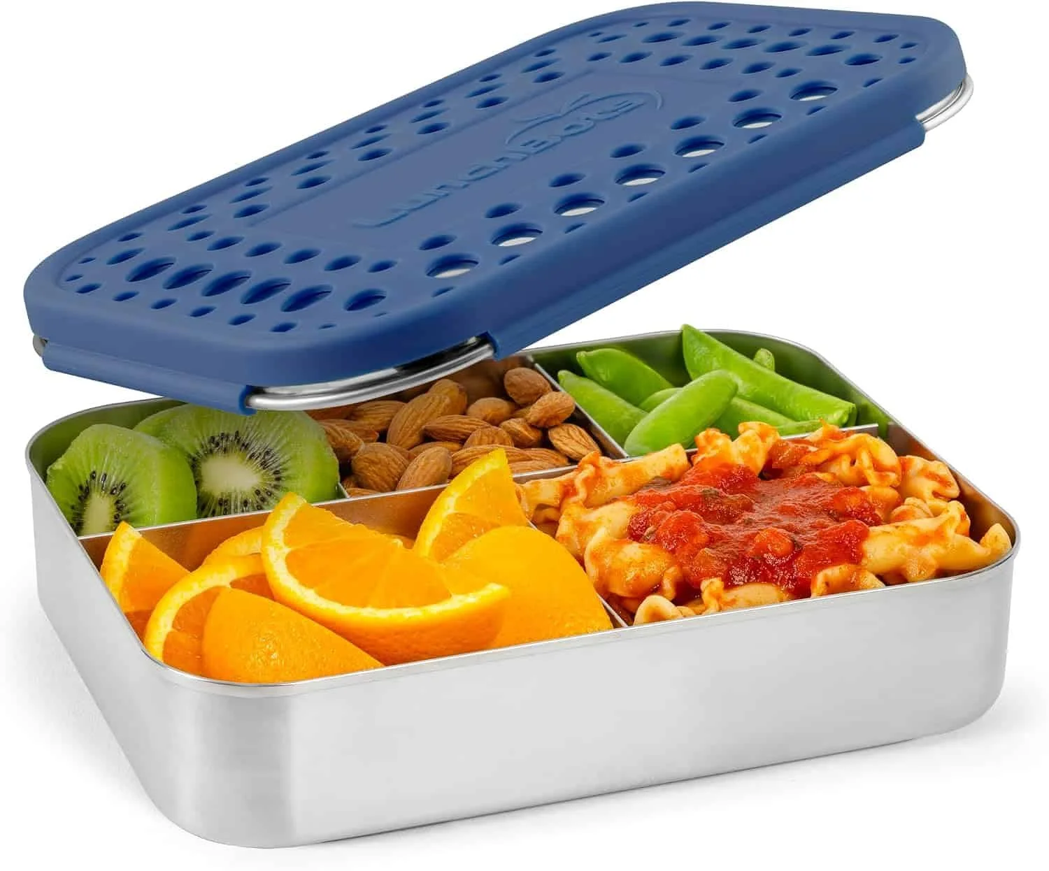 LunchBots Large Cinco Stainless Steel Kids Bento Box