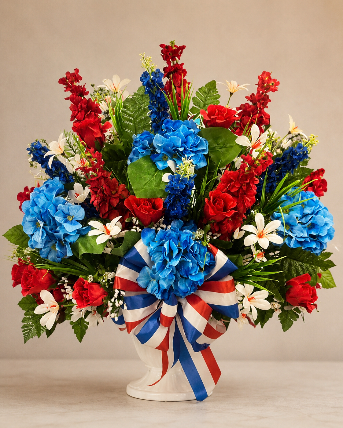 Red, White & Blue Sympathy Basket