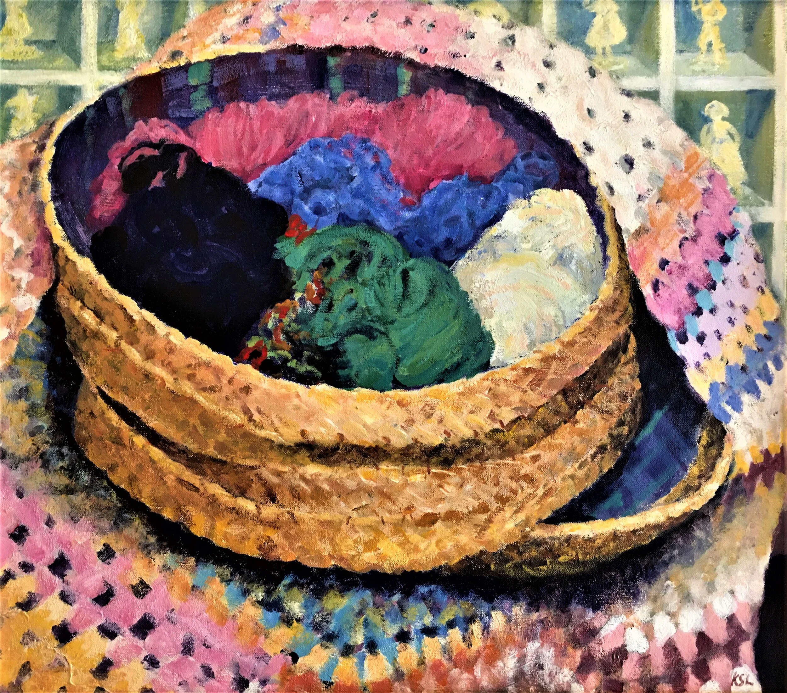 KathyLandvogt_Aunty Jean_s blanket_Acrylic on canvas_39cmx44cm.JPG