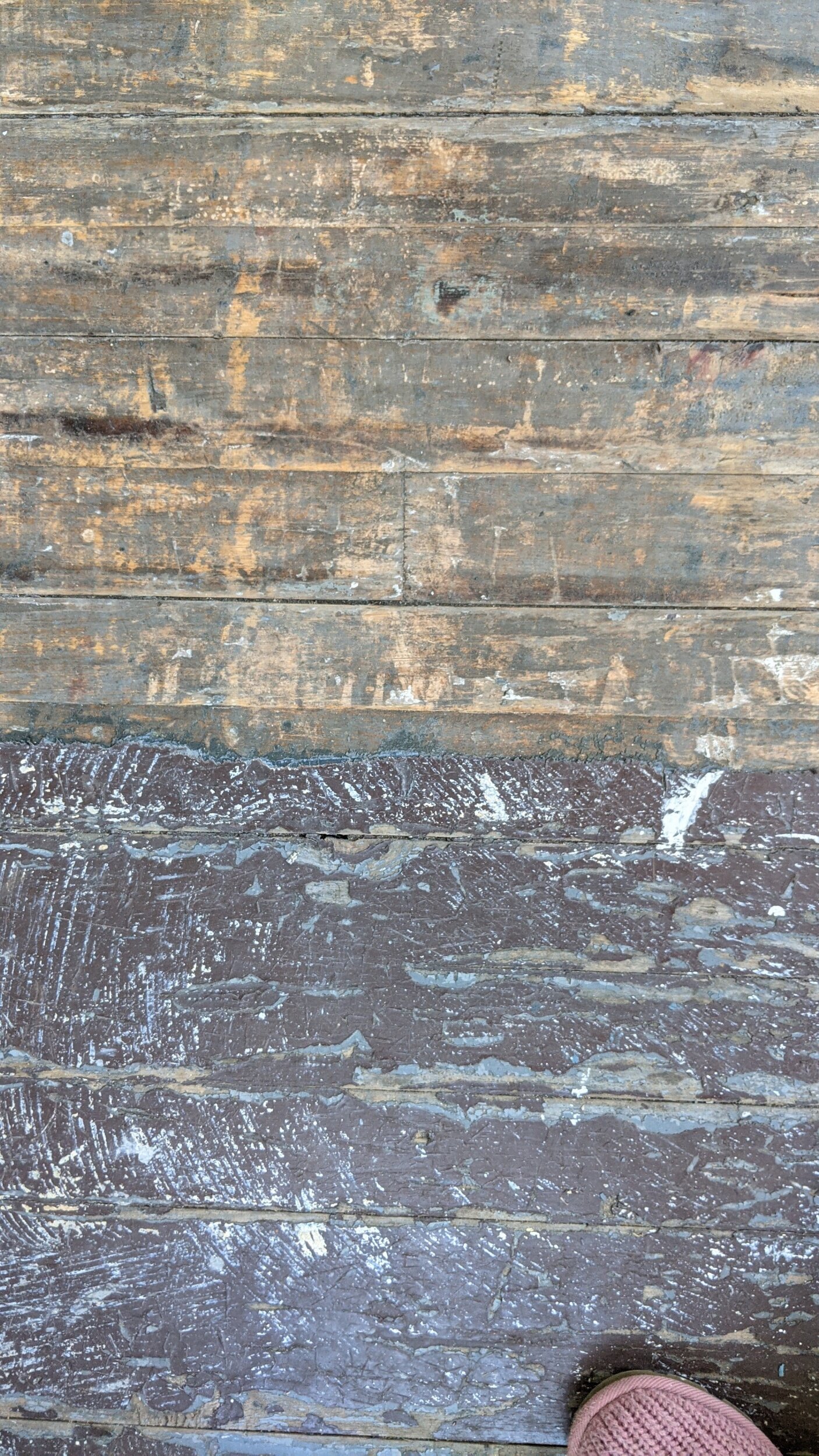 Old Painted Wood vs. Bare Wood