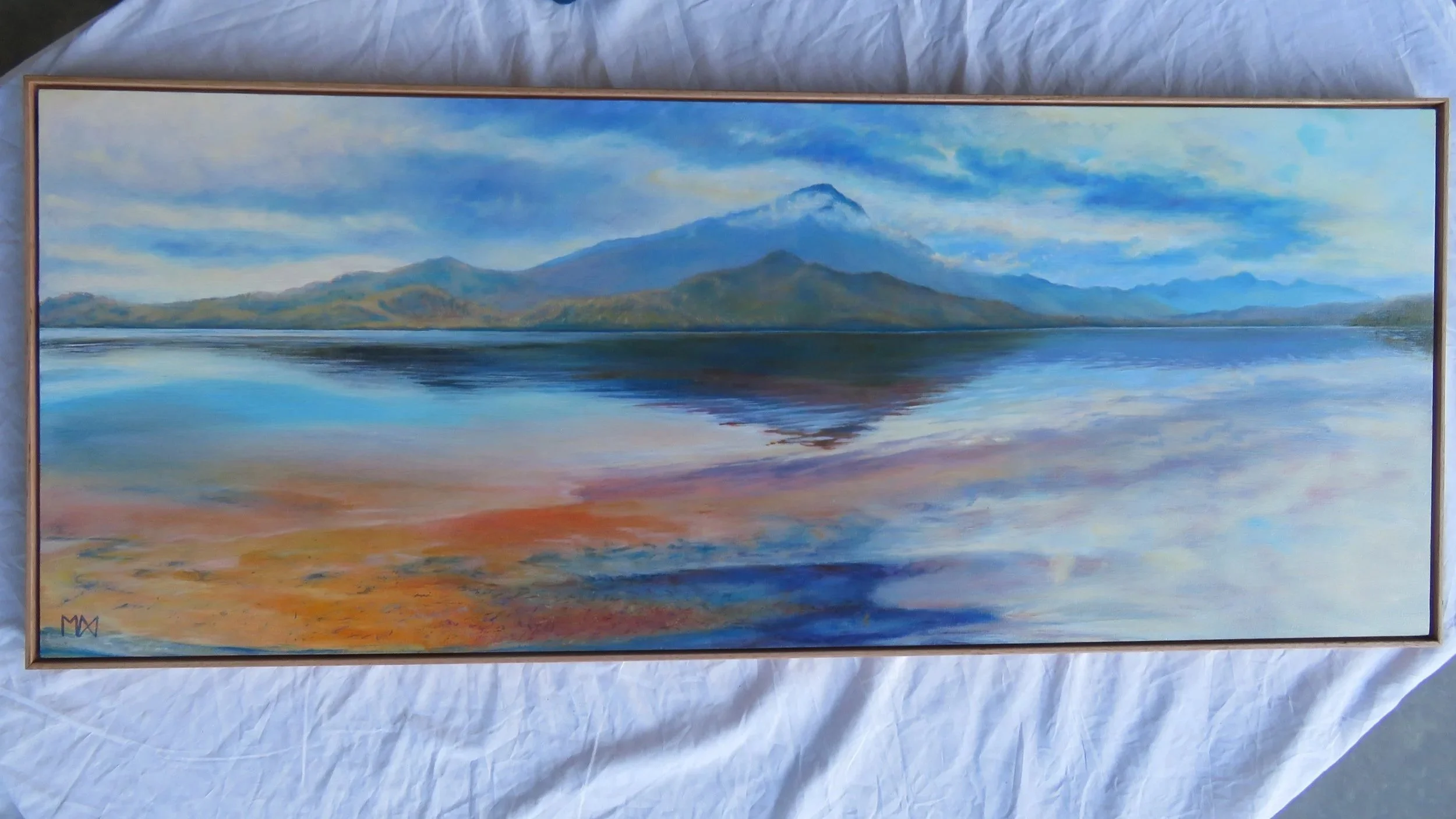 New River Lagoon. Oil on board