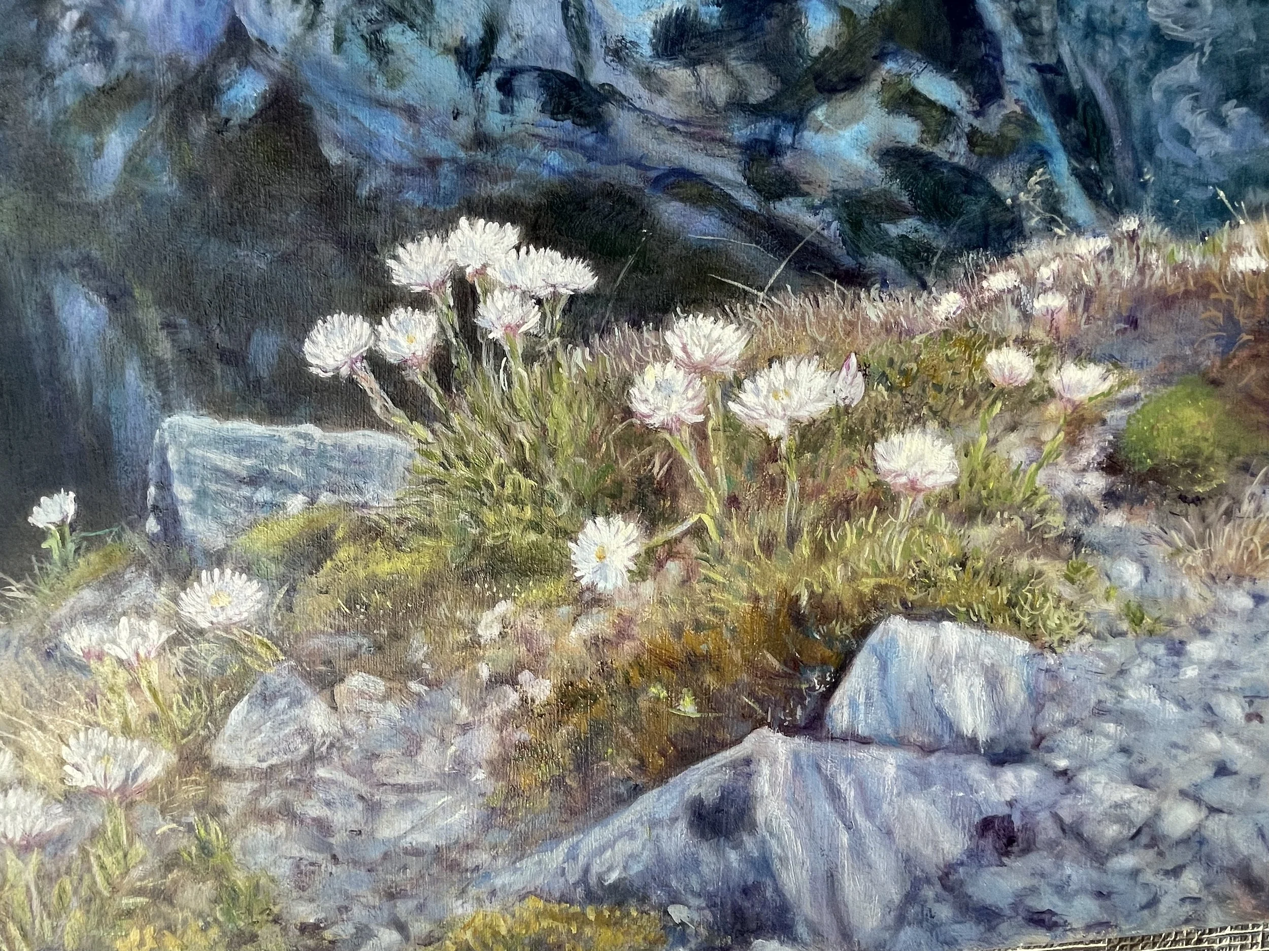 Path to Clytemnestra oil on board progression. Detail