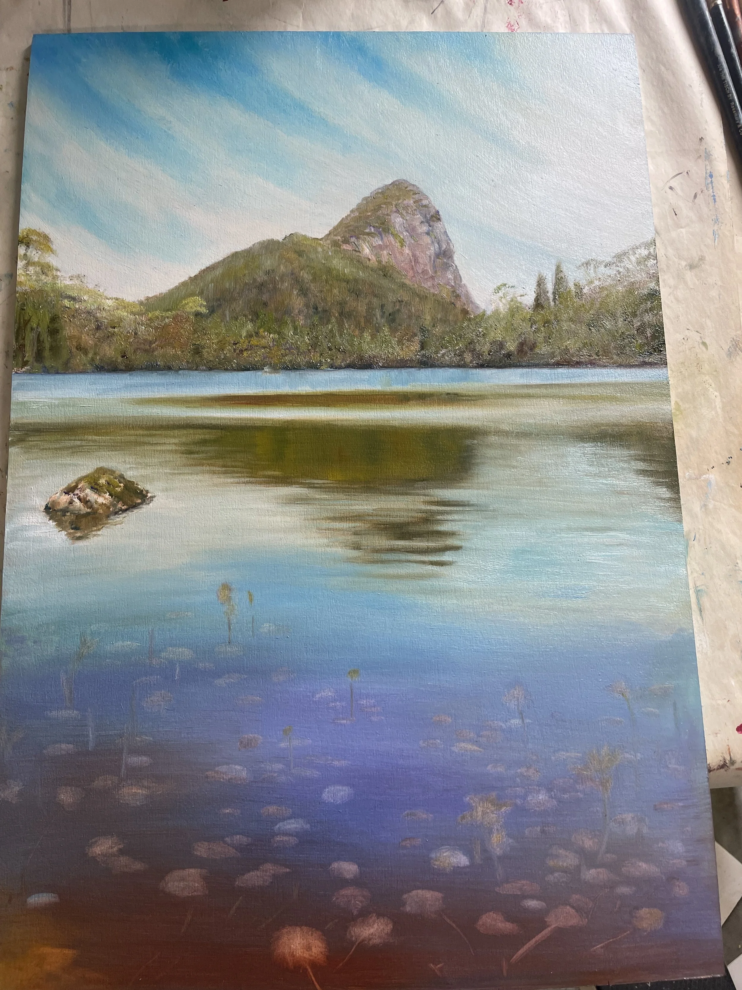 Mt Pillinger oil on board progression