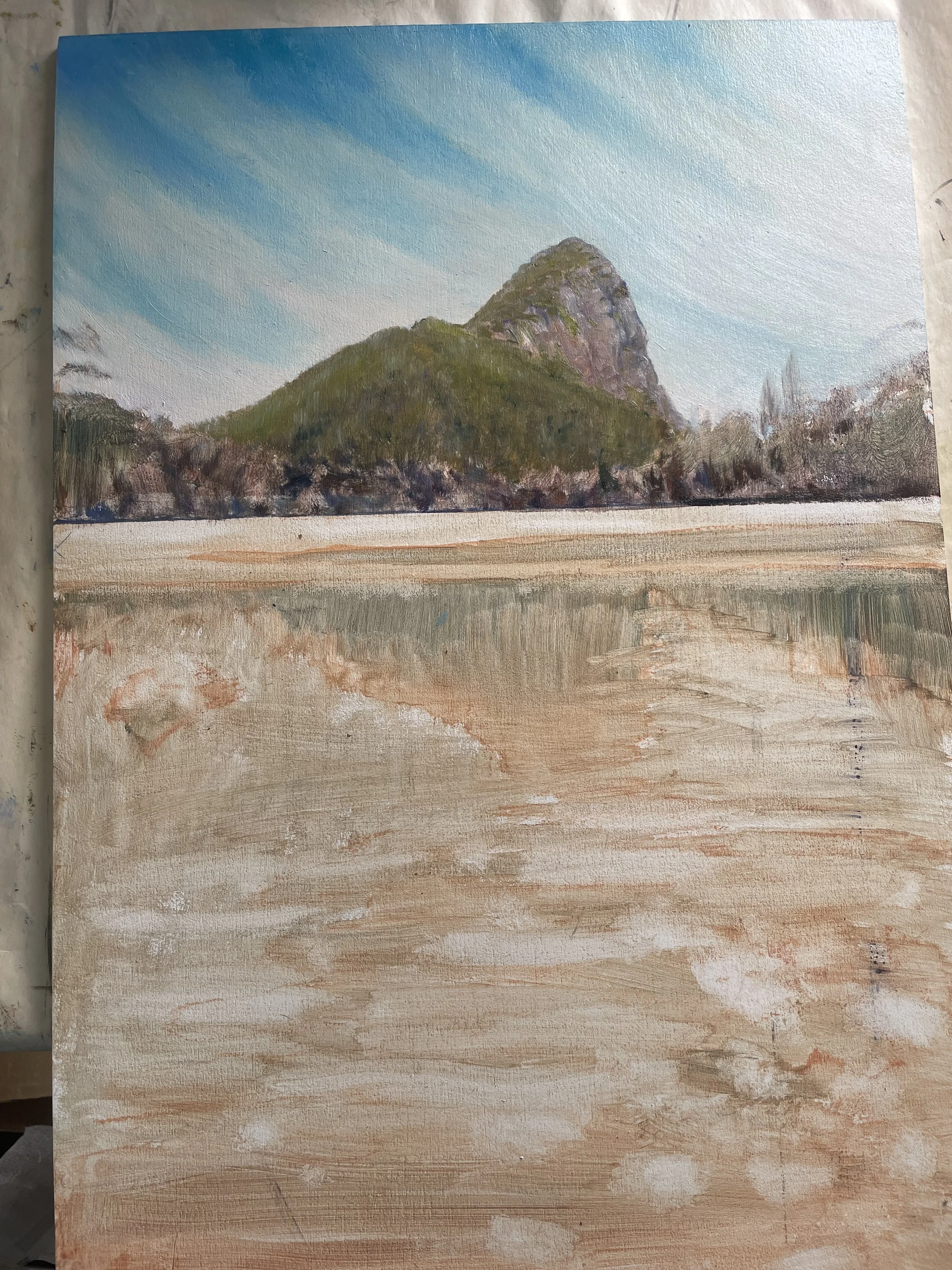 Mt Pillinger oil on board progression