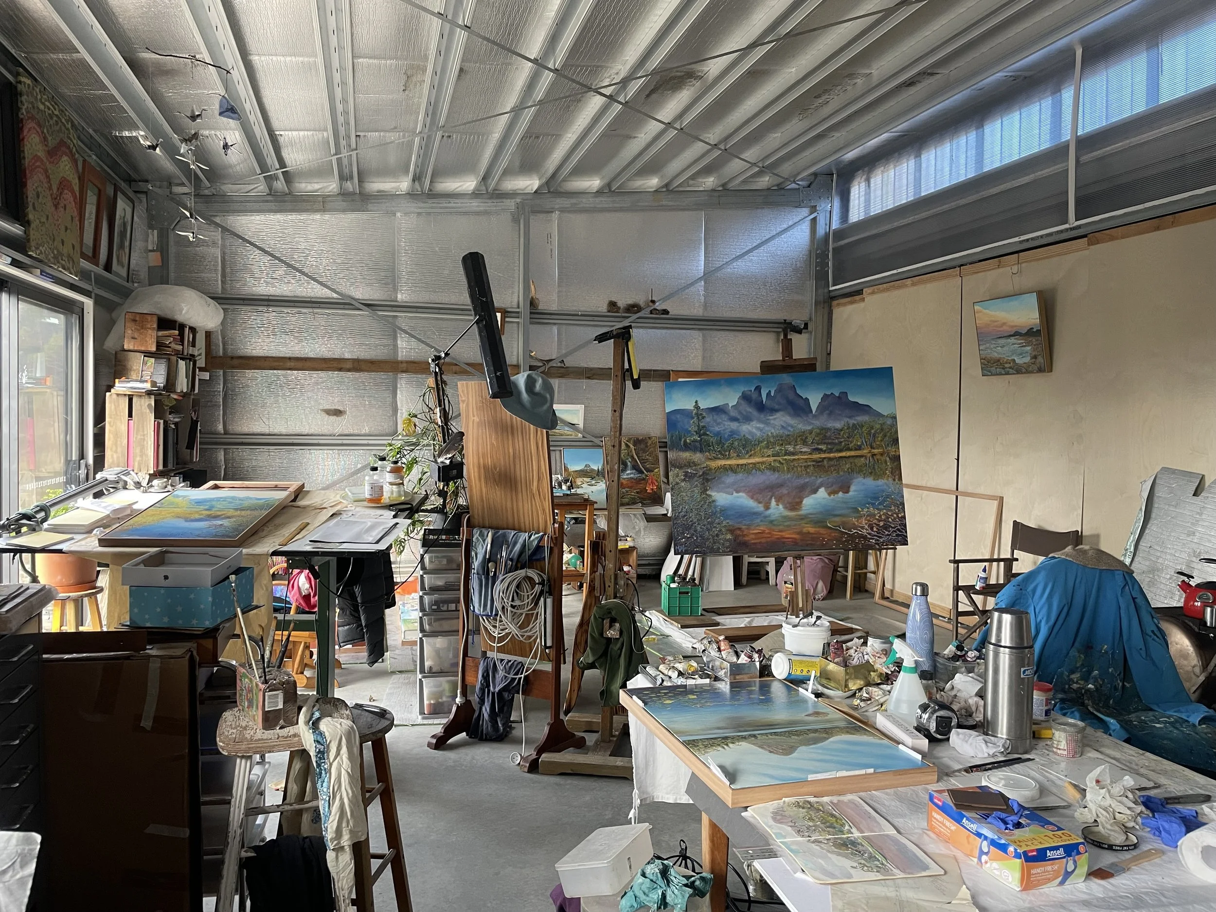 In the studio whilst preparing this series