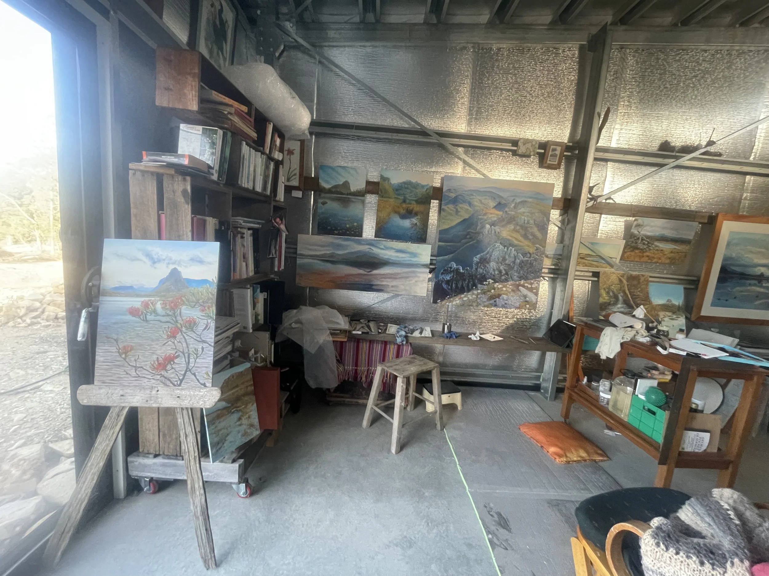 In the studio whilst preparing this series