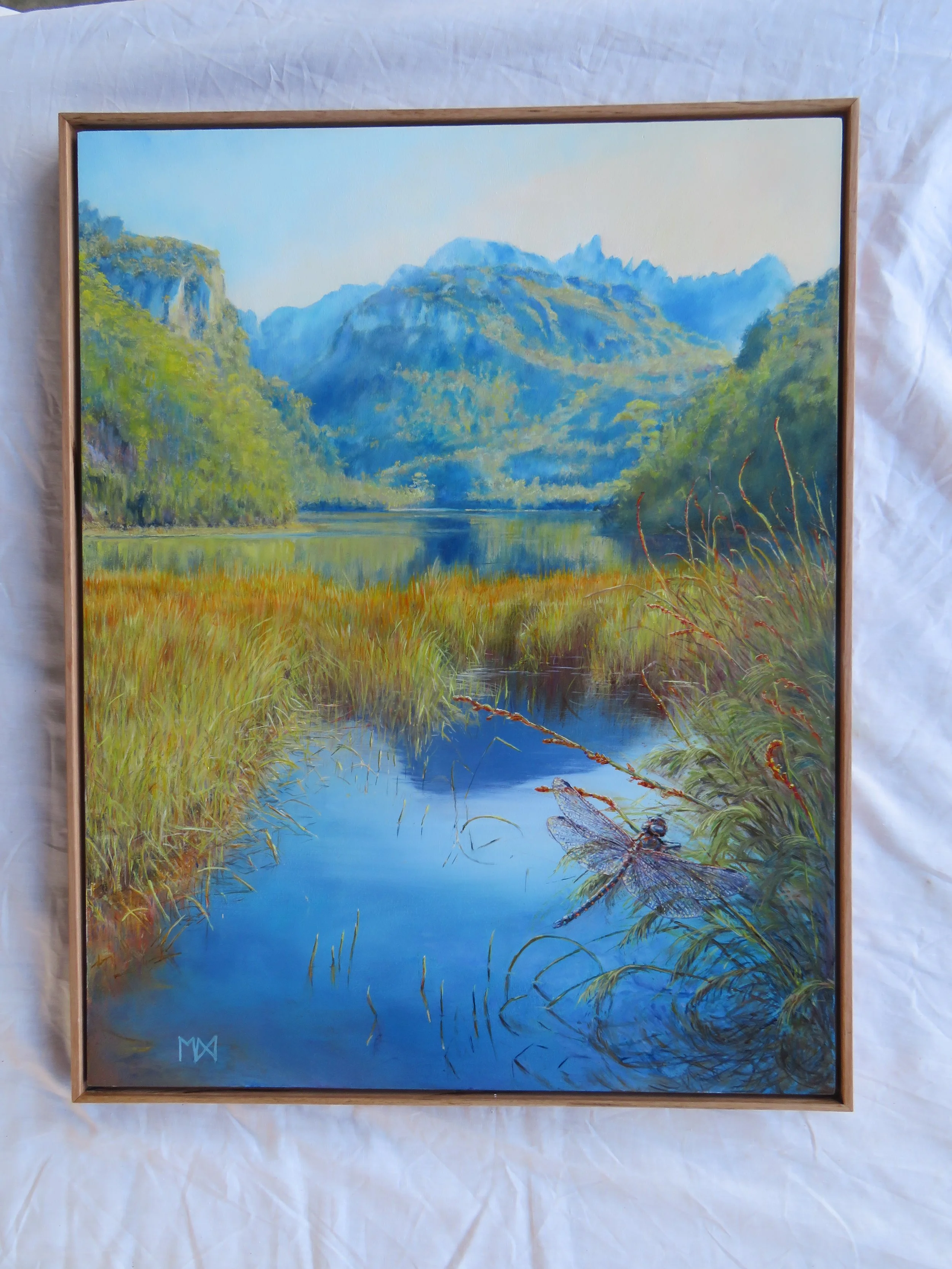 Lake Vera Idyll. Oil on board.