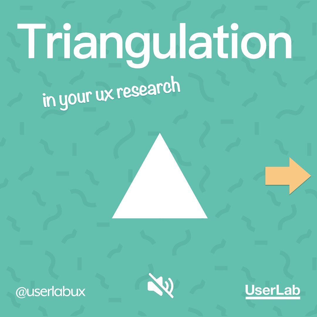 Doing any kind of research is a good thing but if you don't mix things up regularly, you'll become blinkered. 
Use multiple data sources in your research to reduce bias and make your findings more robust. 🔺 🔎 🖼️ 
#userresearch #mixedmethods #userl