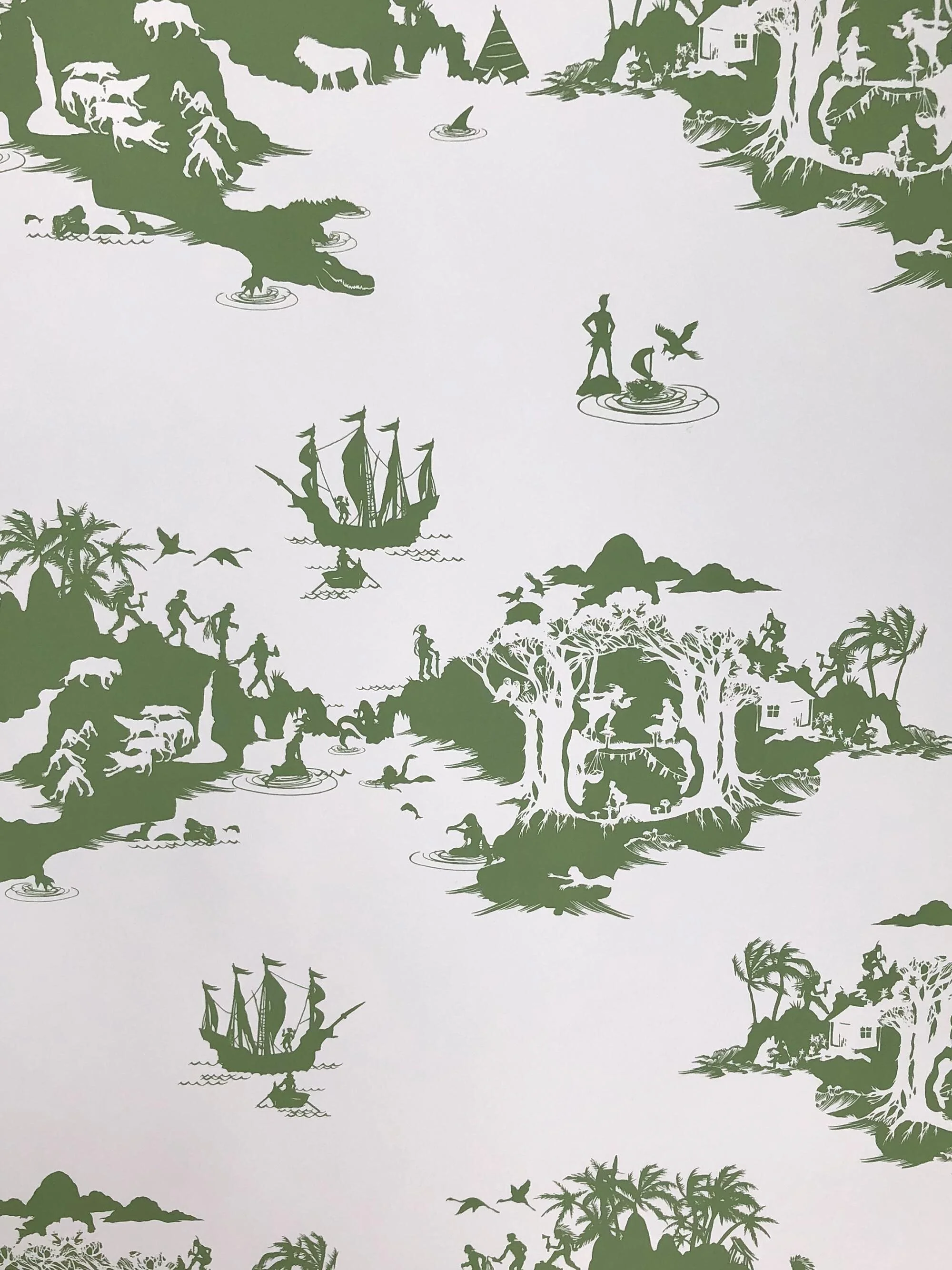 Neverland wallpaper green