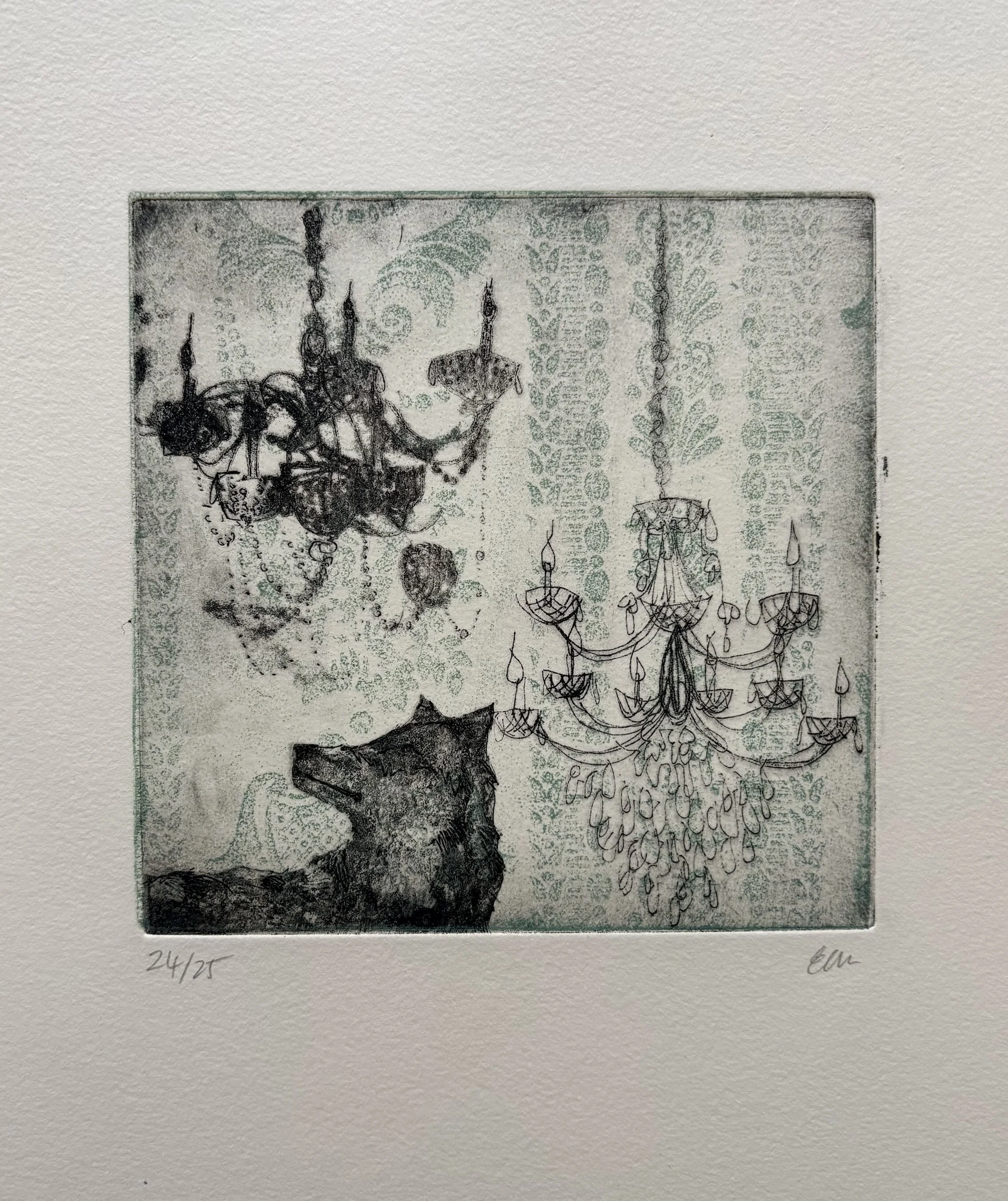 Wolf and Chandeliers teal close up.jpg