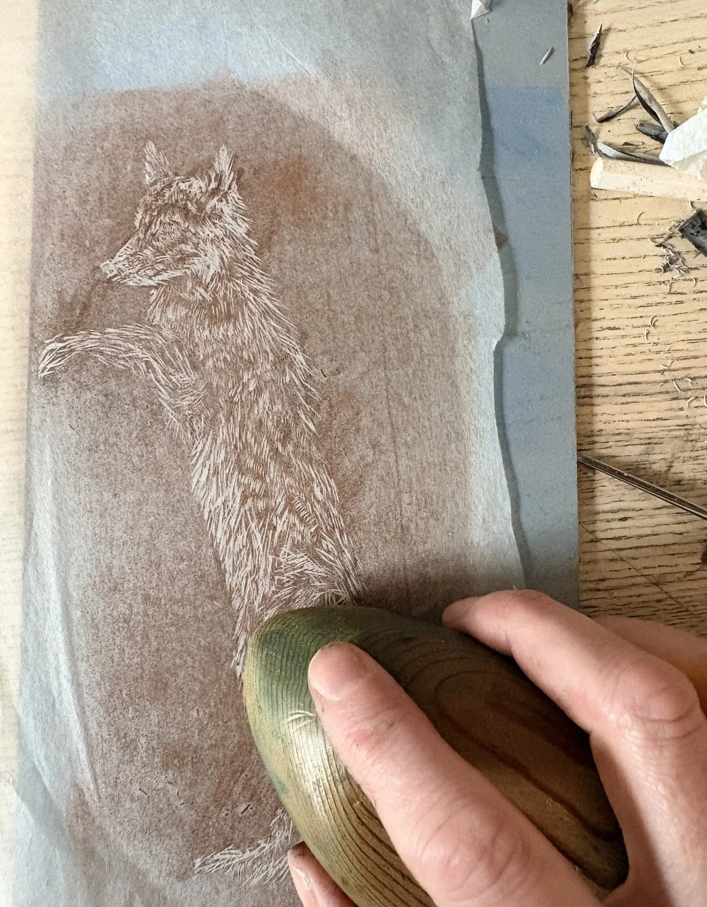 printing wolf chine collé.jpg