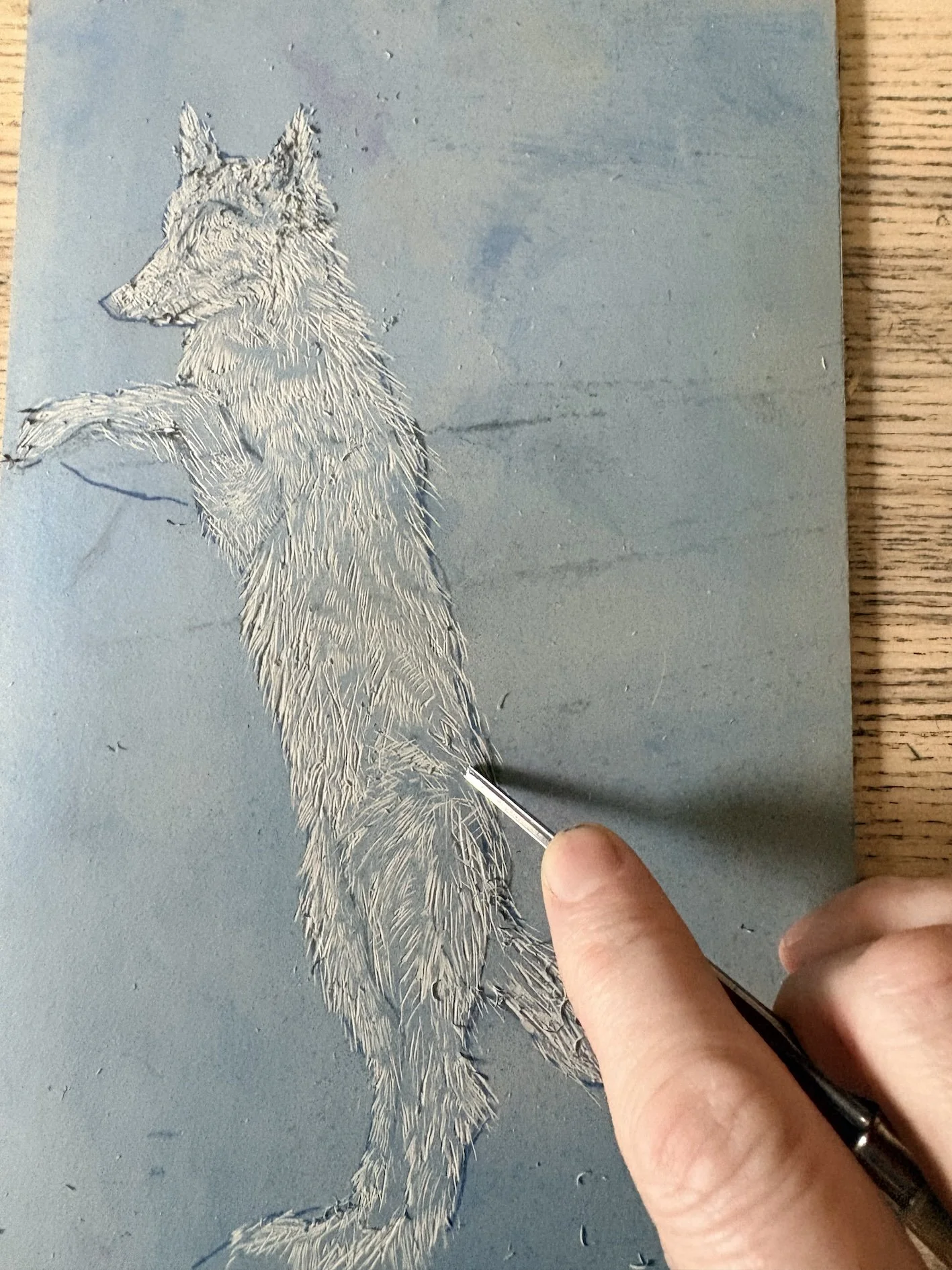 carving wolf chine collé.jpg