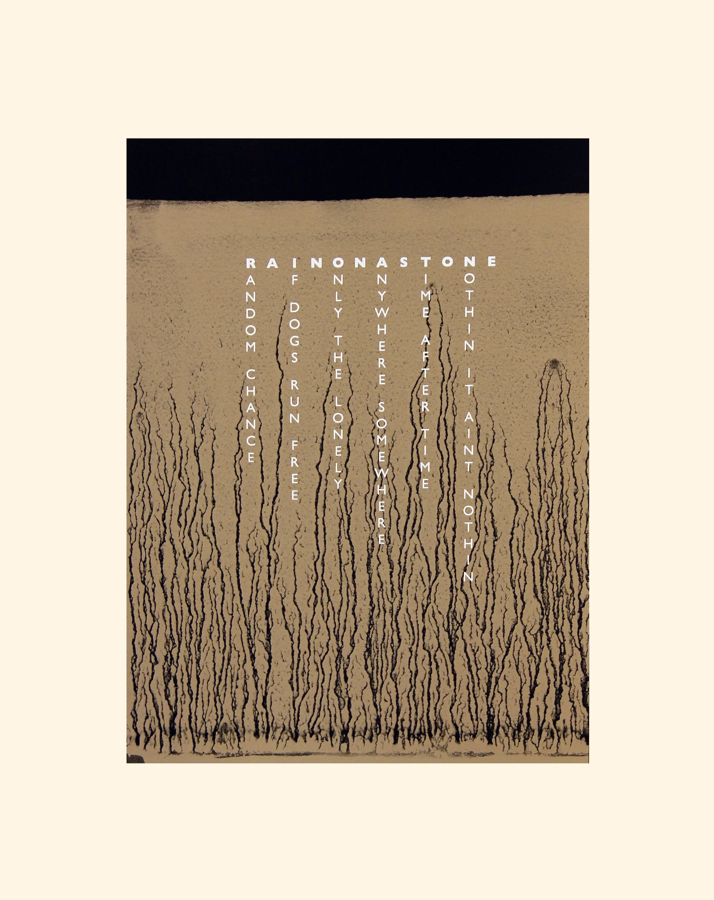 Richard Long      Rainonastone   (2021)   £650