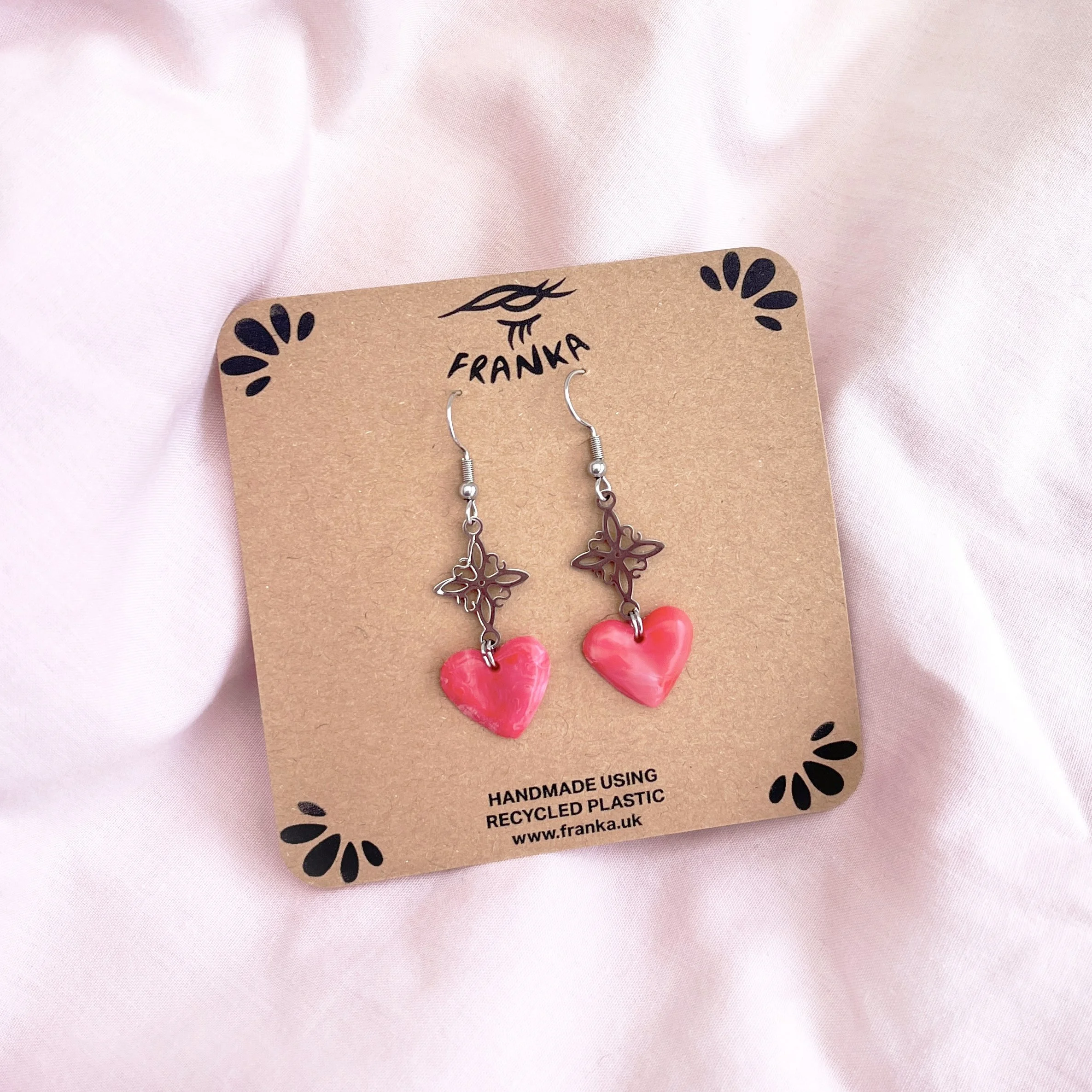 Sandra (Red) - Recycled Plastic Earrings
