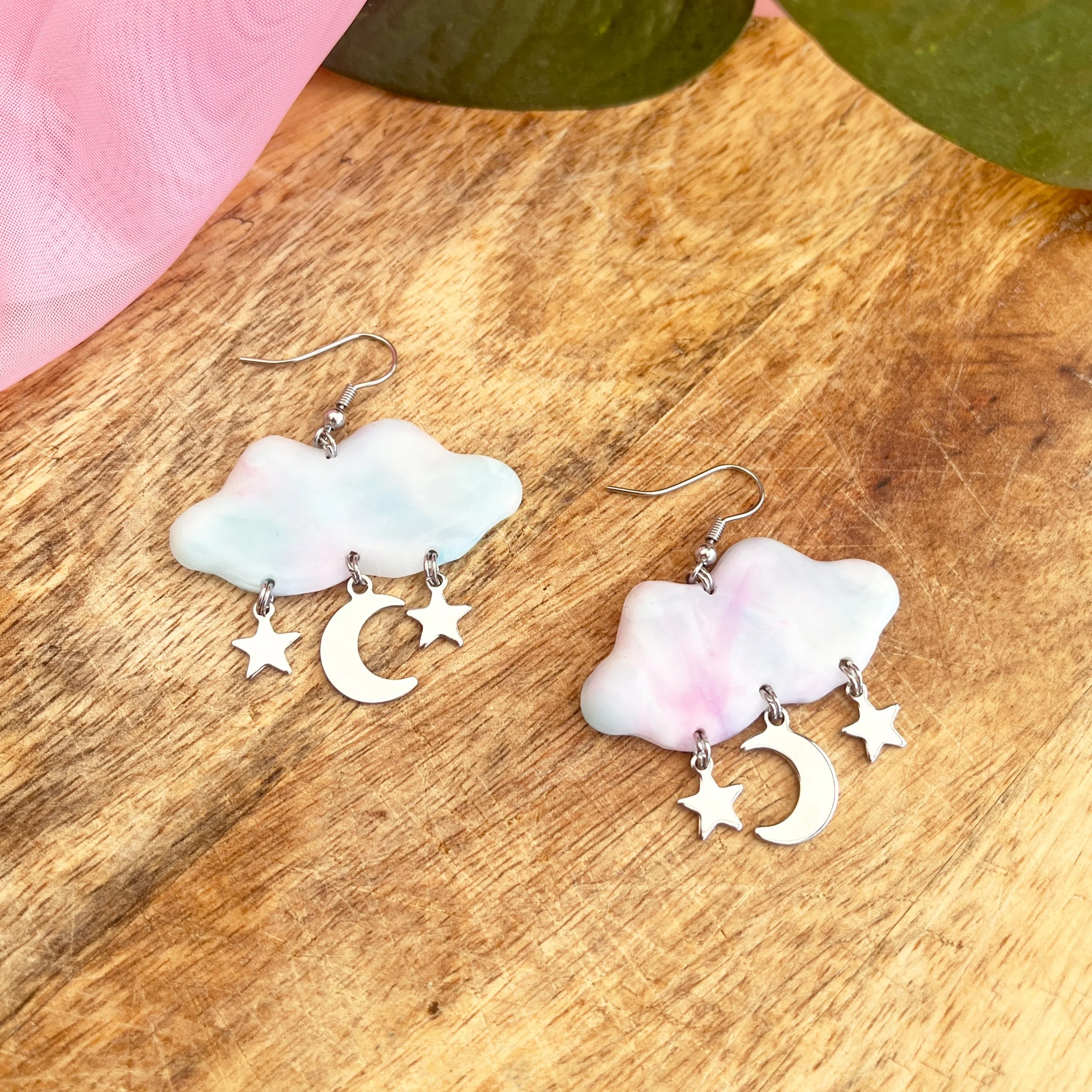Daydream - Recycled Plastic Cloud Earrings - Pick Your Colour