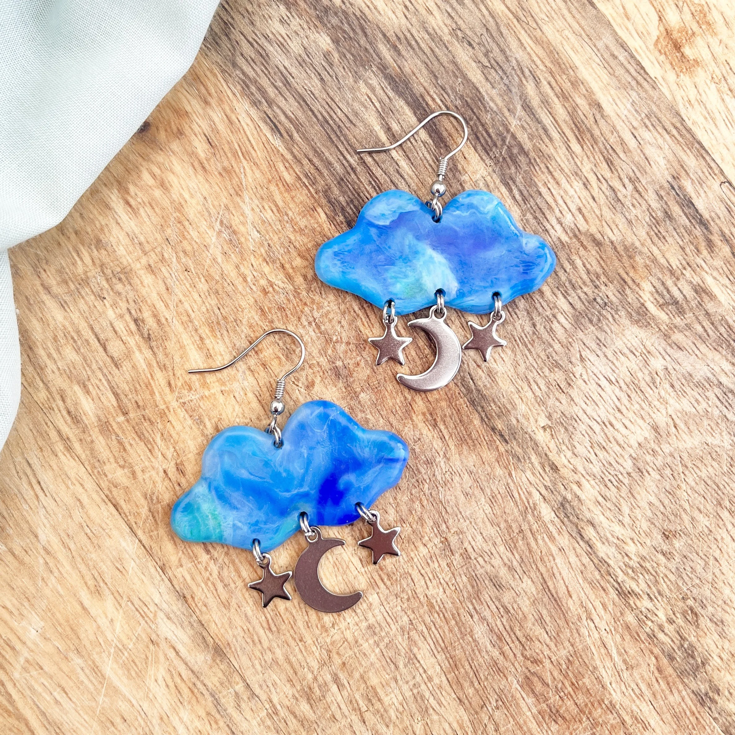 Daydream - Recycled Plastic Cloud Earrings - Pick Your Colour
