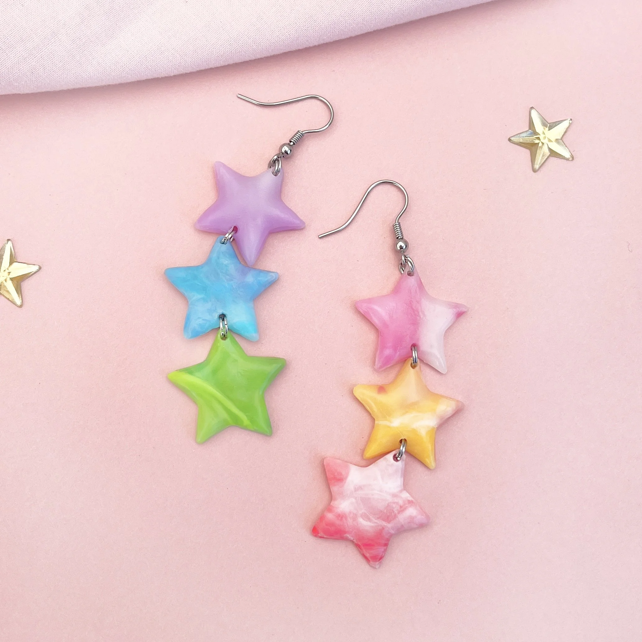 Centaurus (Multicoloured) - Recycled Plastic Earrings - One of a Kind