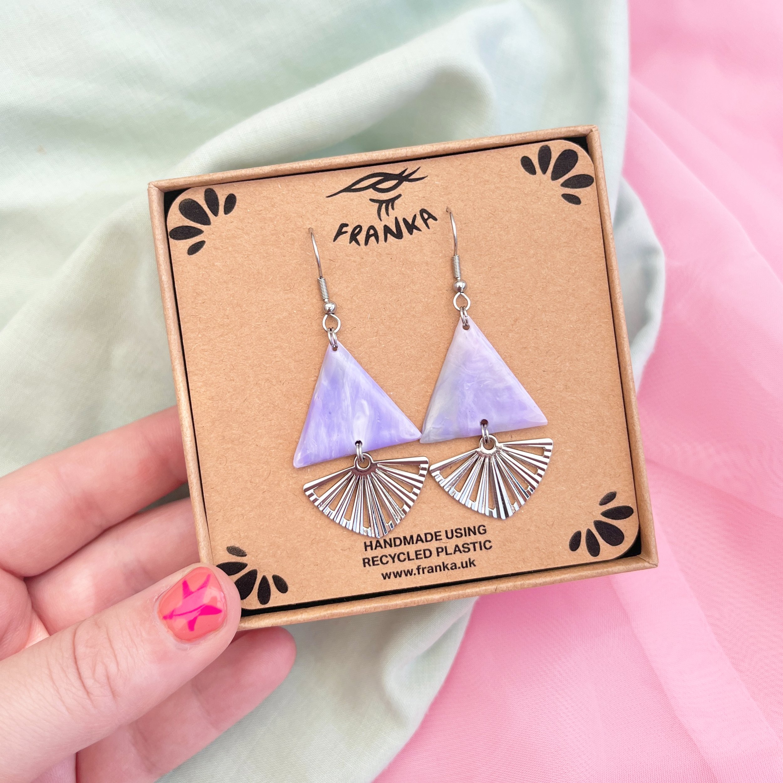 Echo (Lilac) - Recycled Plastic Earrings