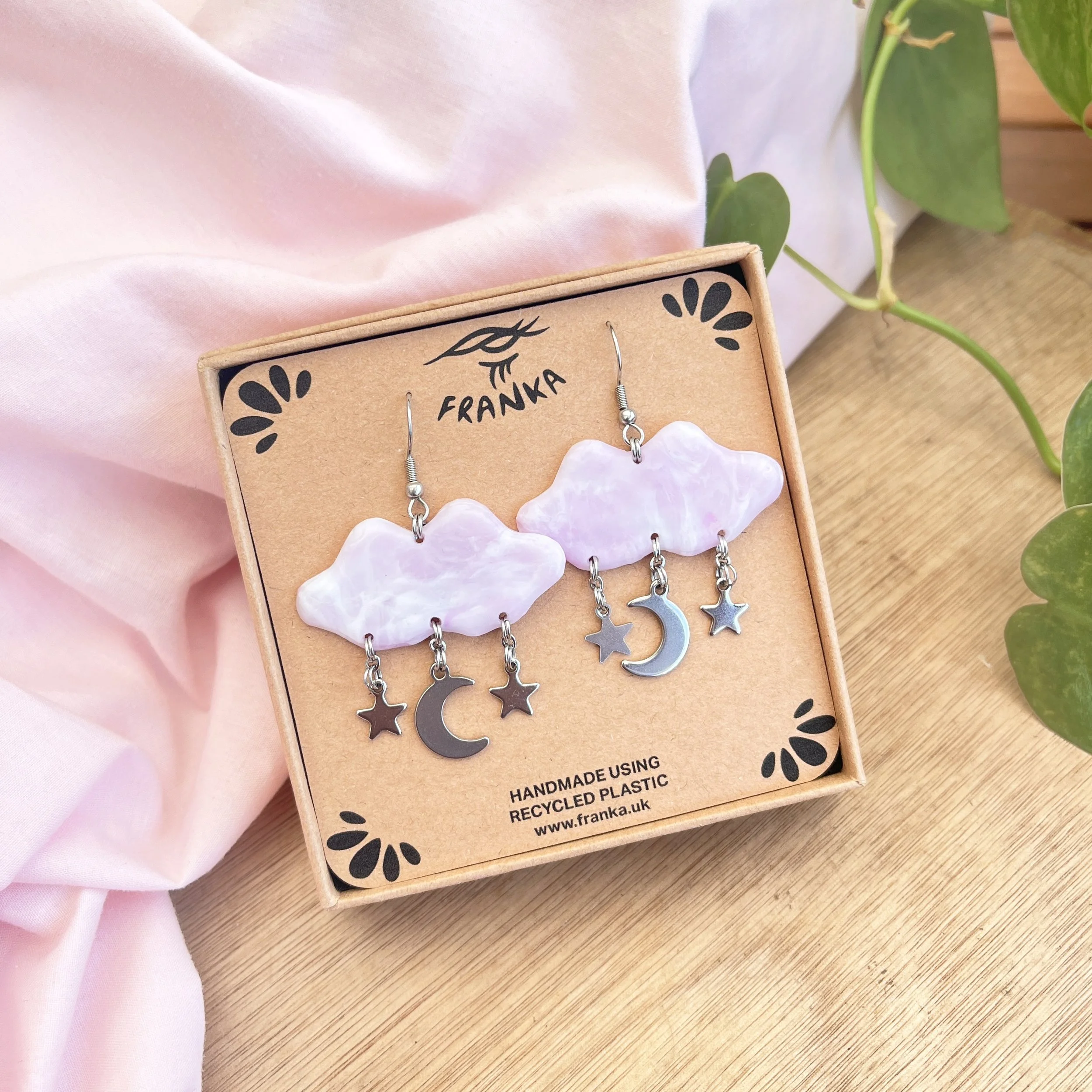 Daydream (Lilac) - Recycled Plastic Earrings - One of a Kind