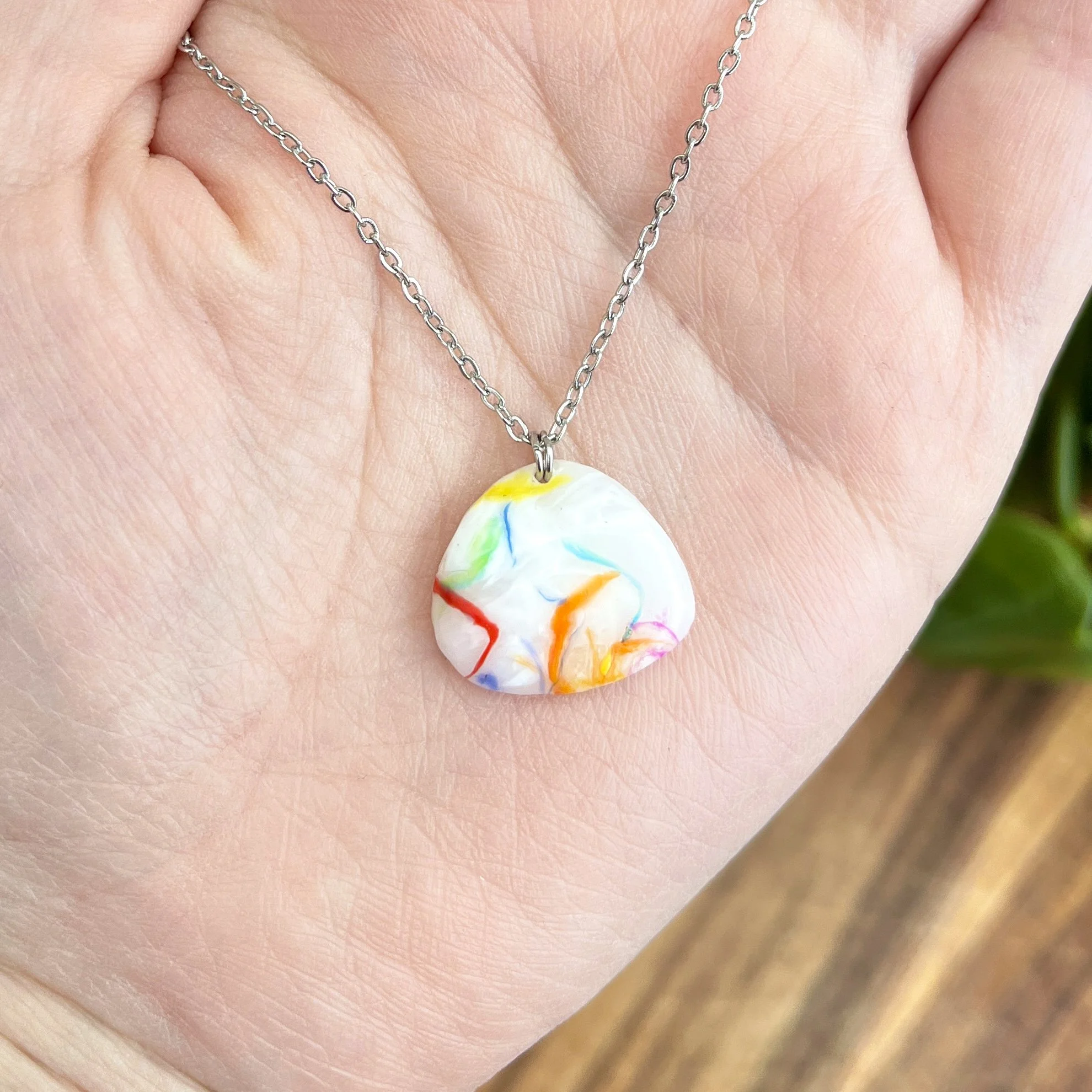 Carina (Confetti) - Recycled Plastic Necklace - One of a Kind