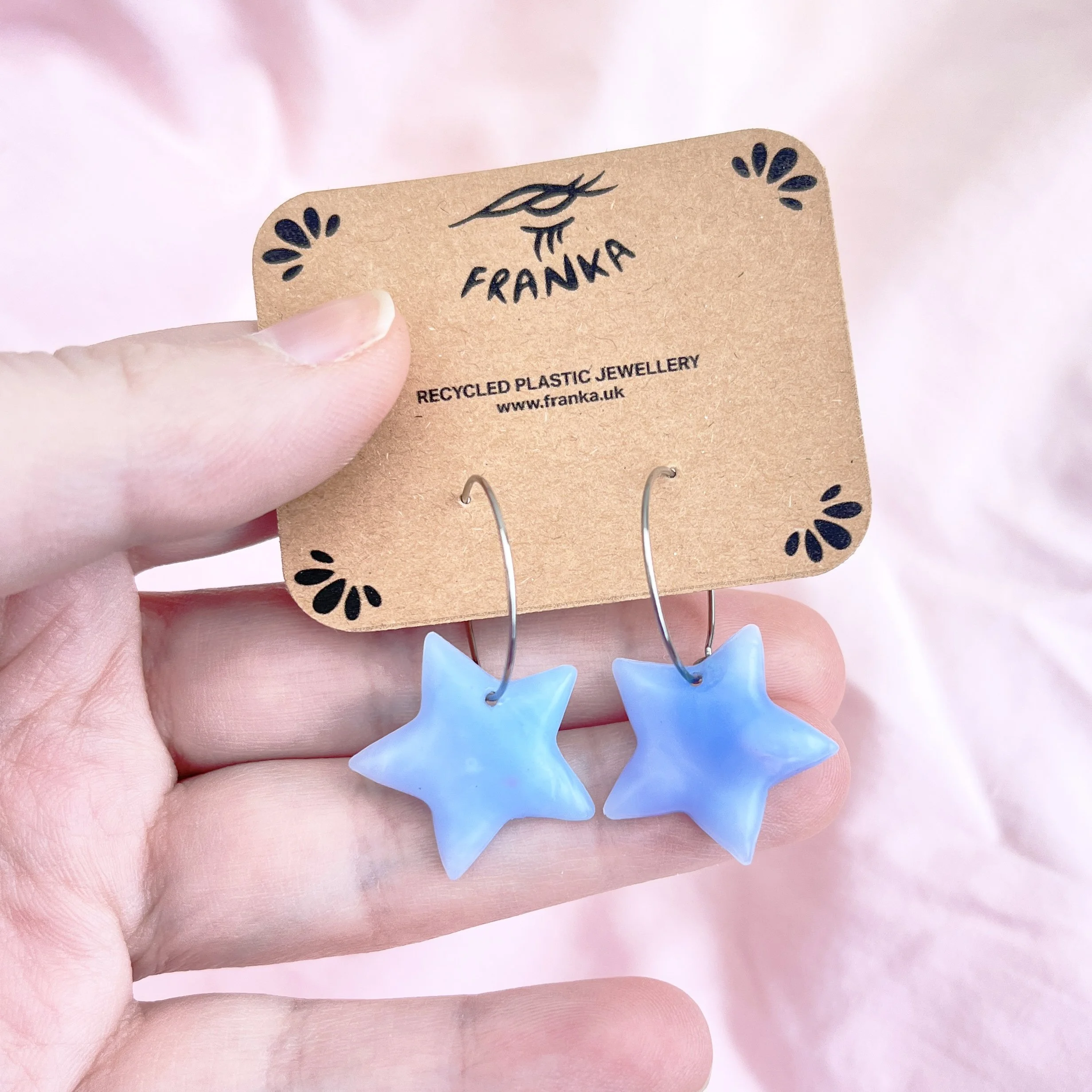 Willow (Lavender) - Recycled Plastic Hoop Earrings - One of a Kind