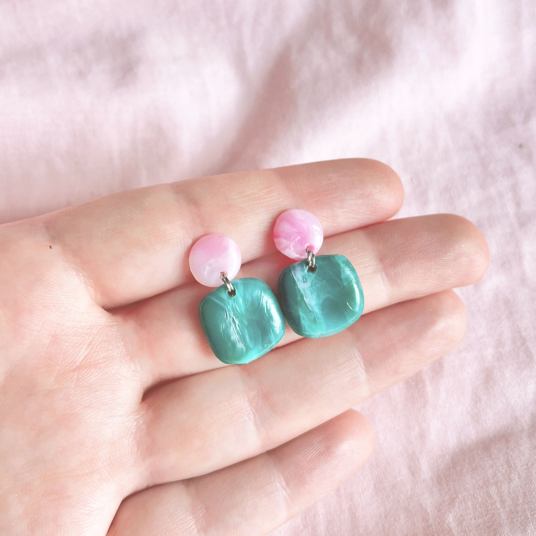 tiny abstract studs pink green.jpg