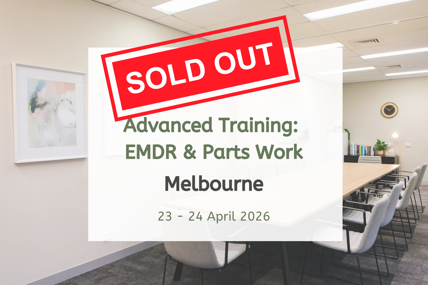 EMDR &amp; Parts Work | Melbourne – April 2026