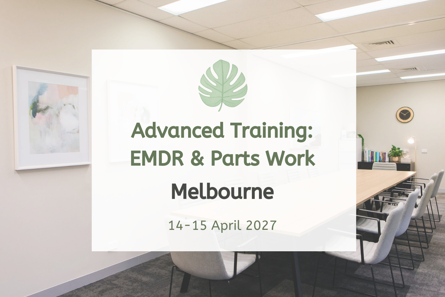 EMDR &amp; Parts Work | Melbourne – April 2027