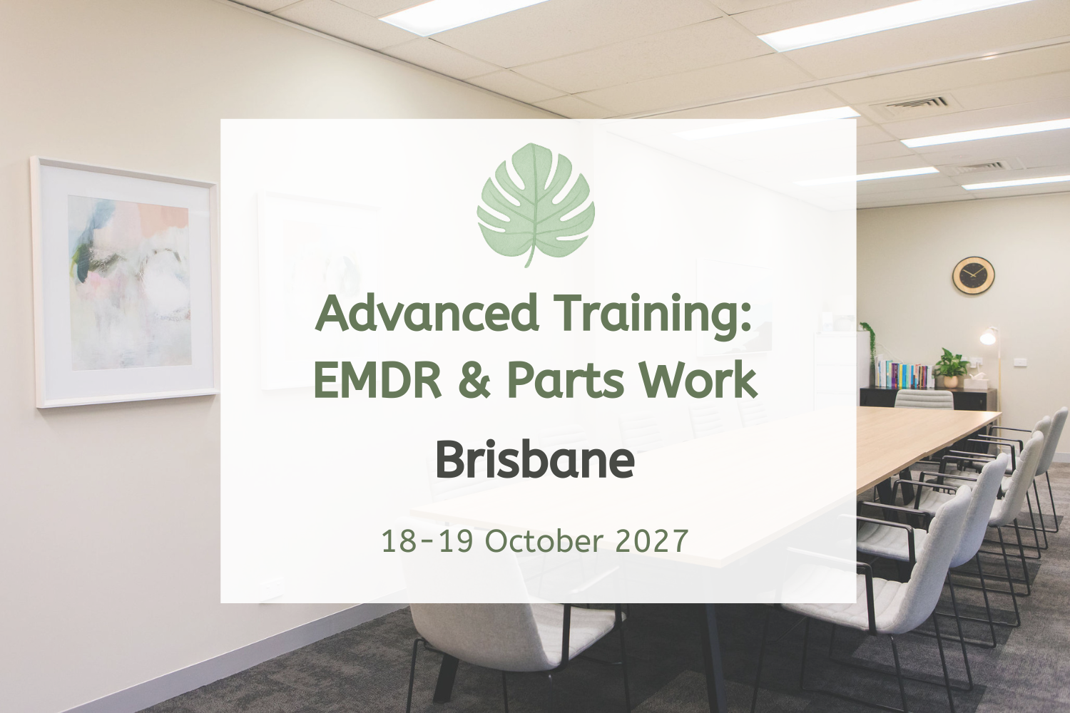 EMDR &amp; Parts Work | Brisbane – October 2027