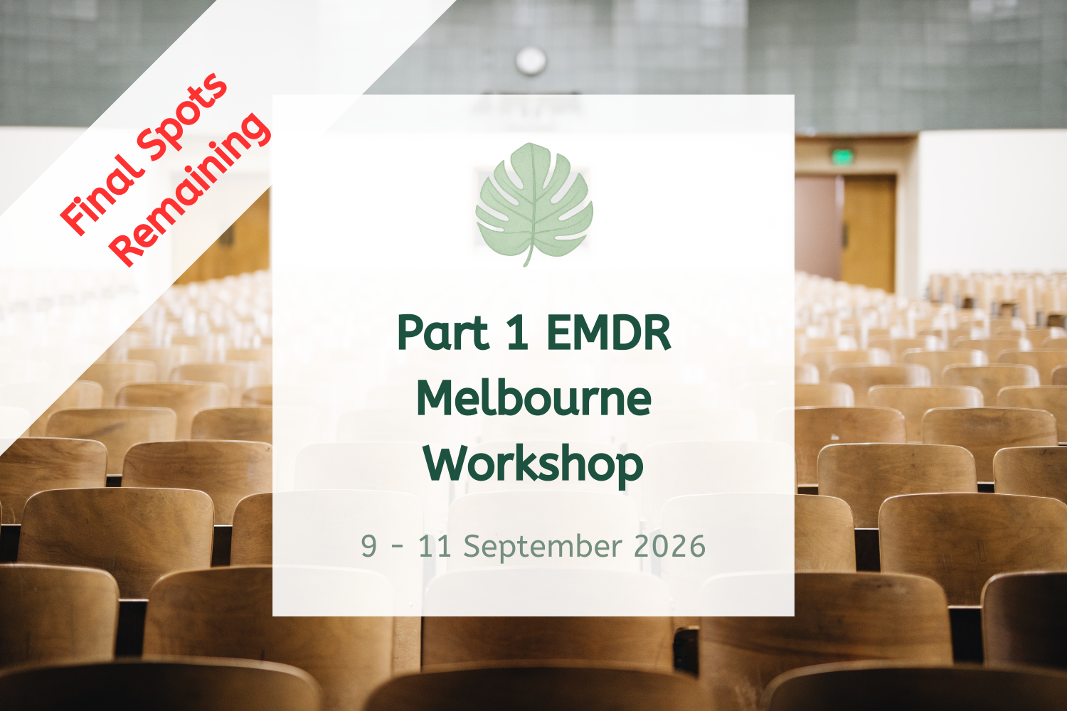 Part 1 EMDR Melbourne Workshop - September 2026