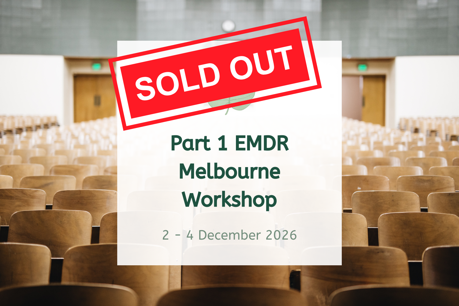 Part 1 EMDR Melbourne Workshop - December 2026