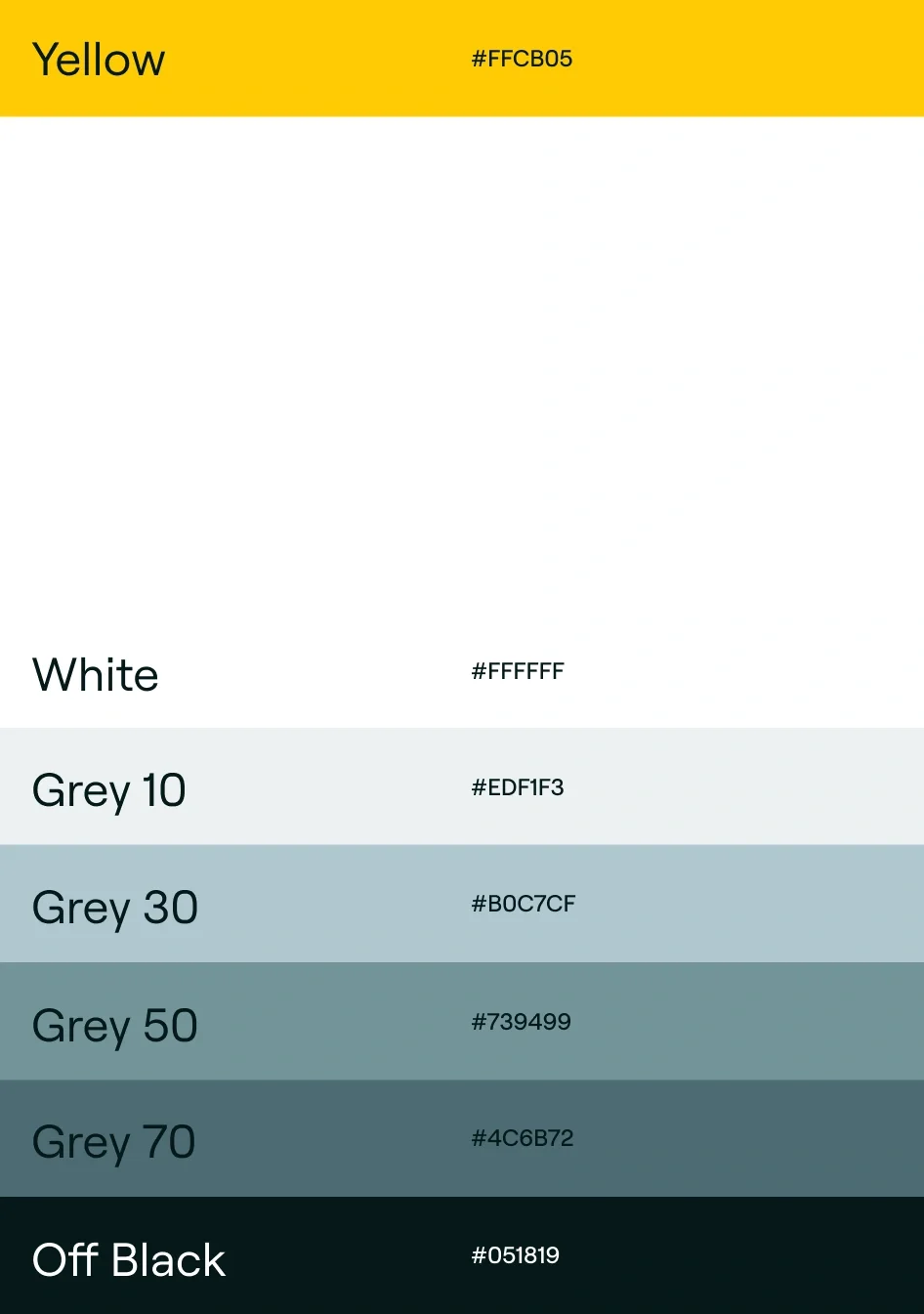 Overzicht van merkkleuren