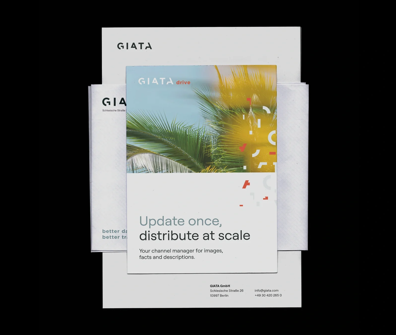 Briefpapier, enveloppen en flyer