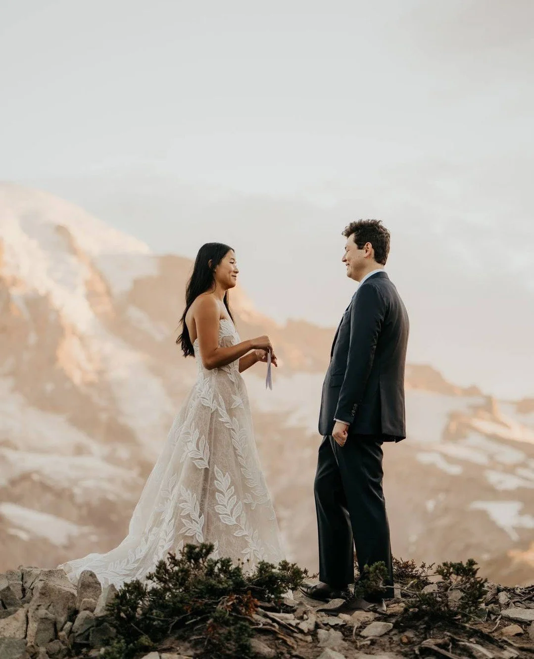 things to consider when planning a summer elopement...⁠
⁠
1. crowds &amp; timing: summer is peak season for national parks and other public lands. trails, parking lots, and overlooks can be busy &mdash; particularly on weekends and holidays. sunrise 