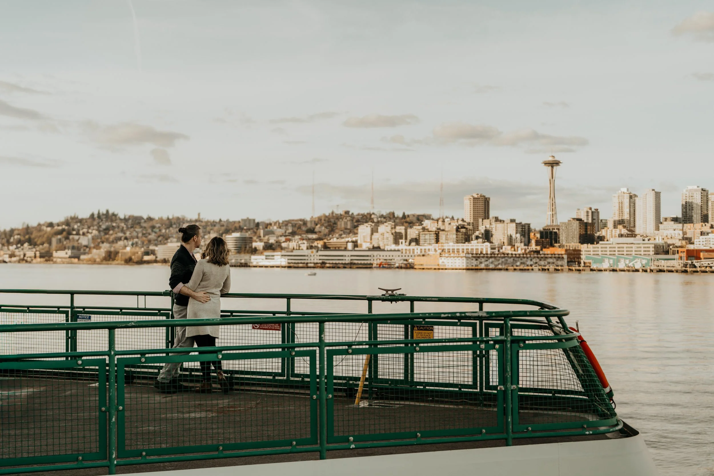 Washington Ferry Engagement Shoot — Seattle to Bainbridge Ferry