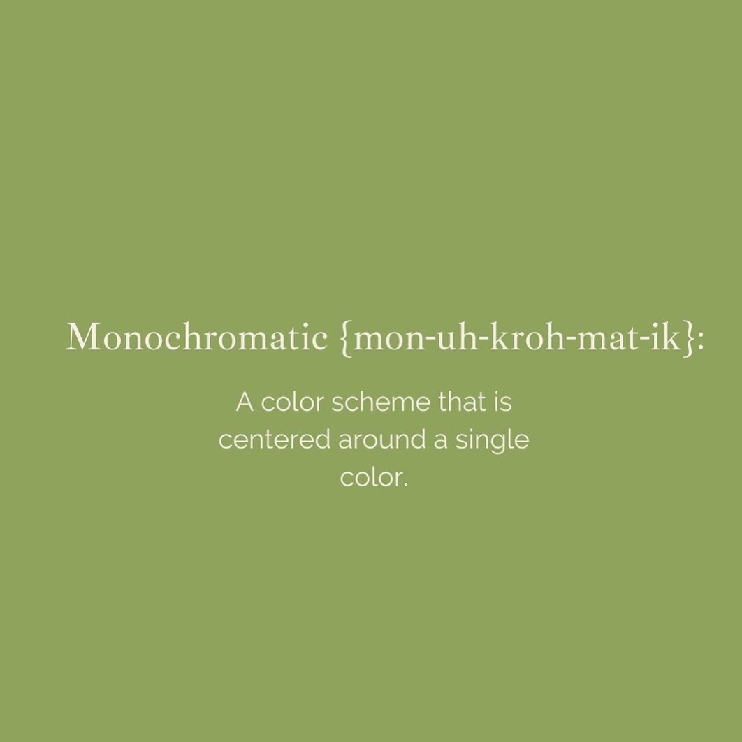 📣 Hey everyone! Today's #interiorwordoftheday is &quot;Monochromatic&quot; 🎨👀

This term refers to a color scheme that focuses on a single color. By using different shades, tones, and tints of the same hue, you can create a cohesive and stylish lo