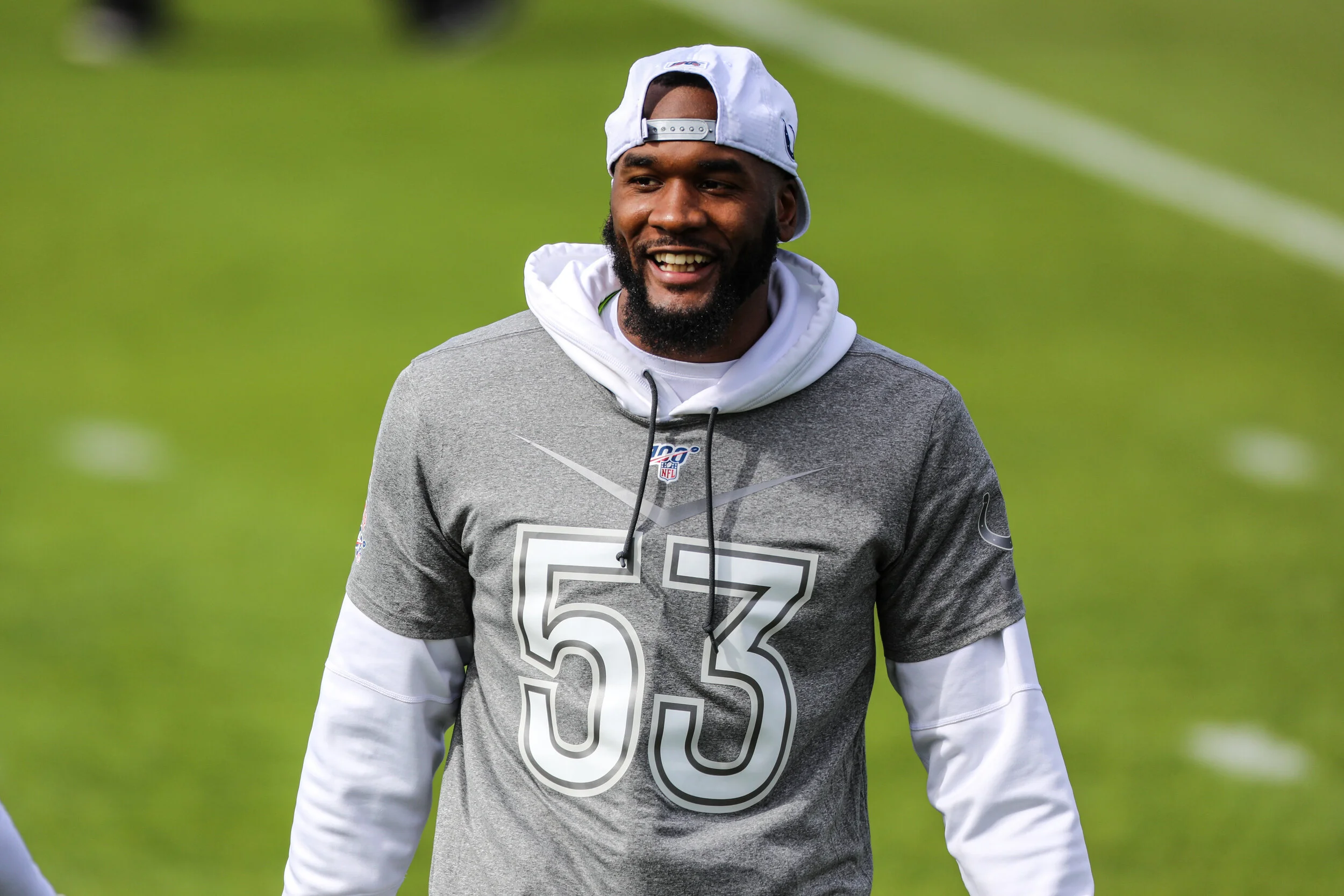 Colts Linebacker Darius Leonard enjoying the occasion