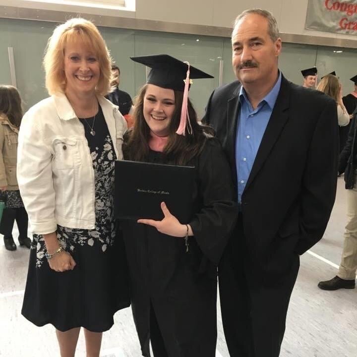 Ciera Julia at her graduation with her mom Julia Krieg Calfina and Stepfather Philip Calfina.