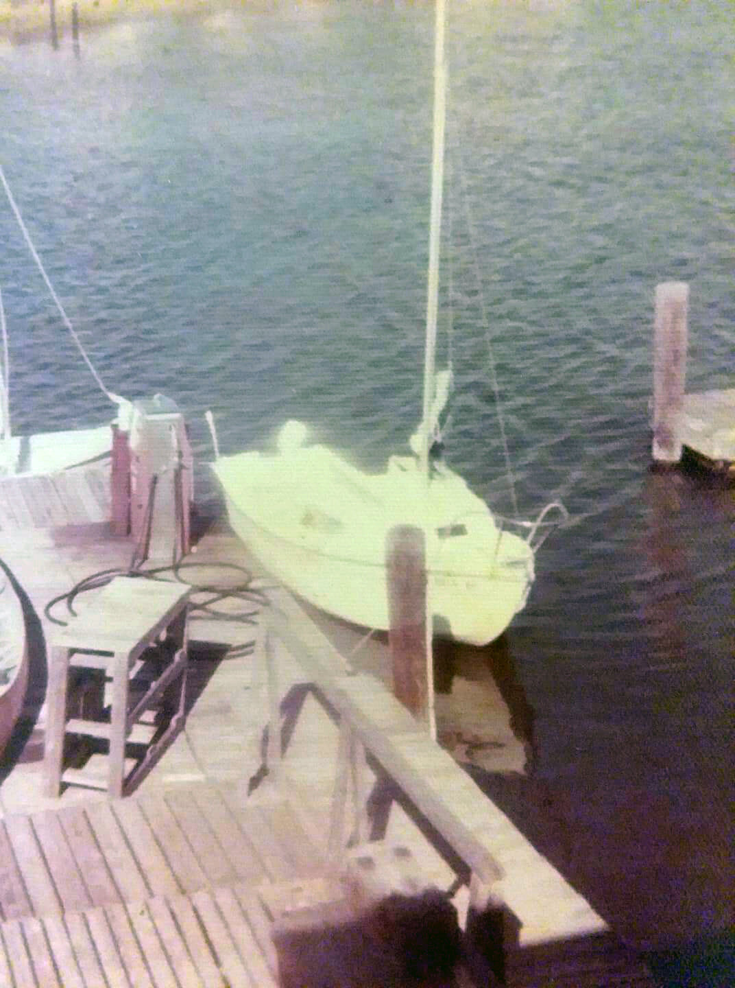 Toot-Toot: Dick Morgan’s 14-foot boat that he sailed to Key West.
