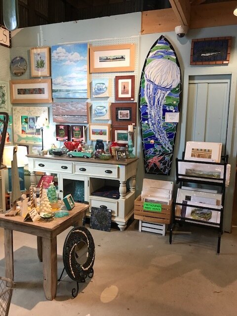 Hand-cut glass mosaics, along with her sea-life mosaics, made by Valerie Waywell are on sale at local art stores including Island Home Renovation and Design, and Small Crafts Advisory.