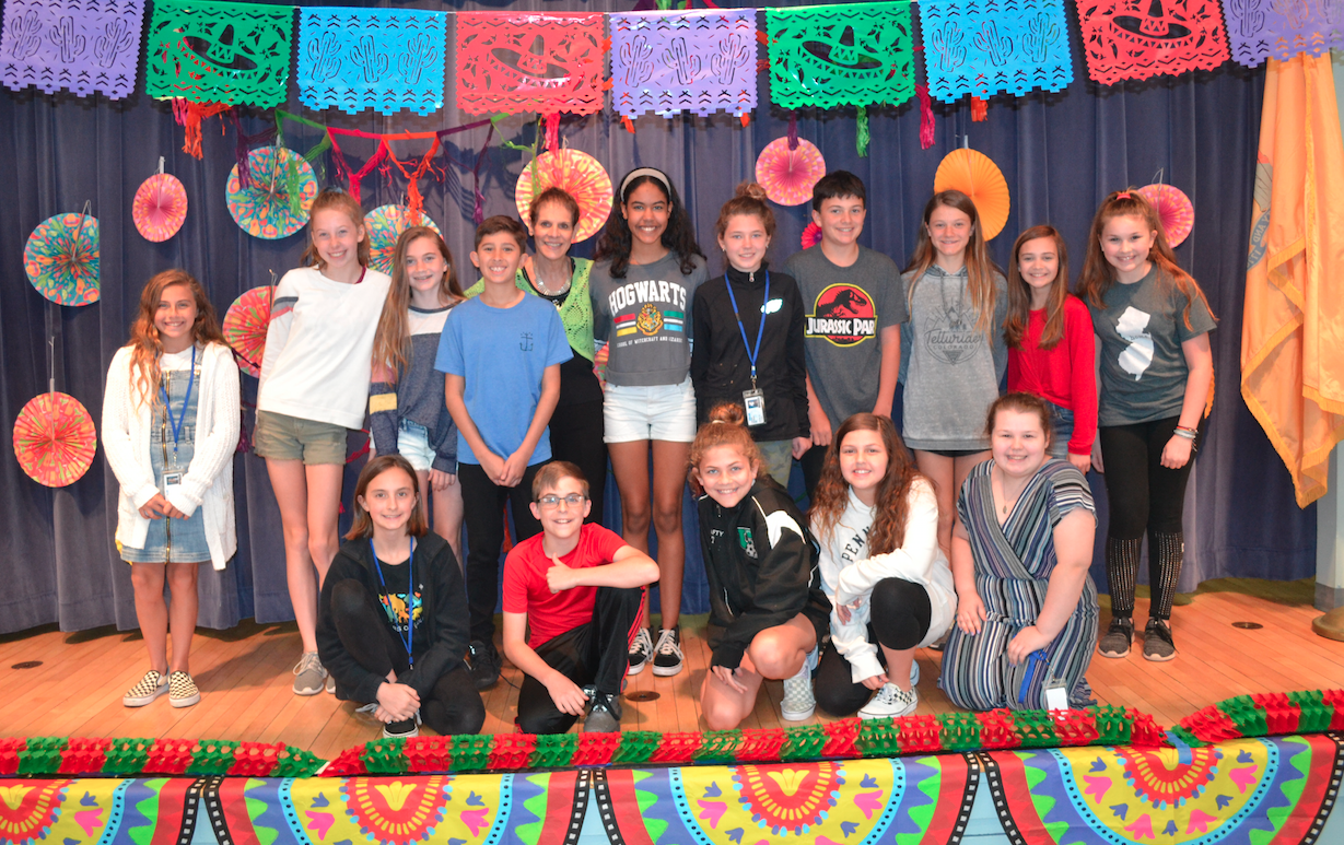 Fifth and sixth graders at the Cinco de Mayo celebration in 2019. 