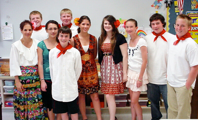 Senora Ware and the eighth grade students, class of 2009.